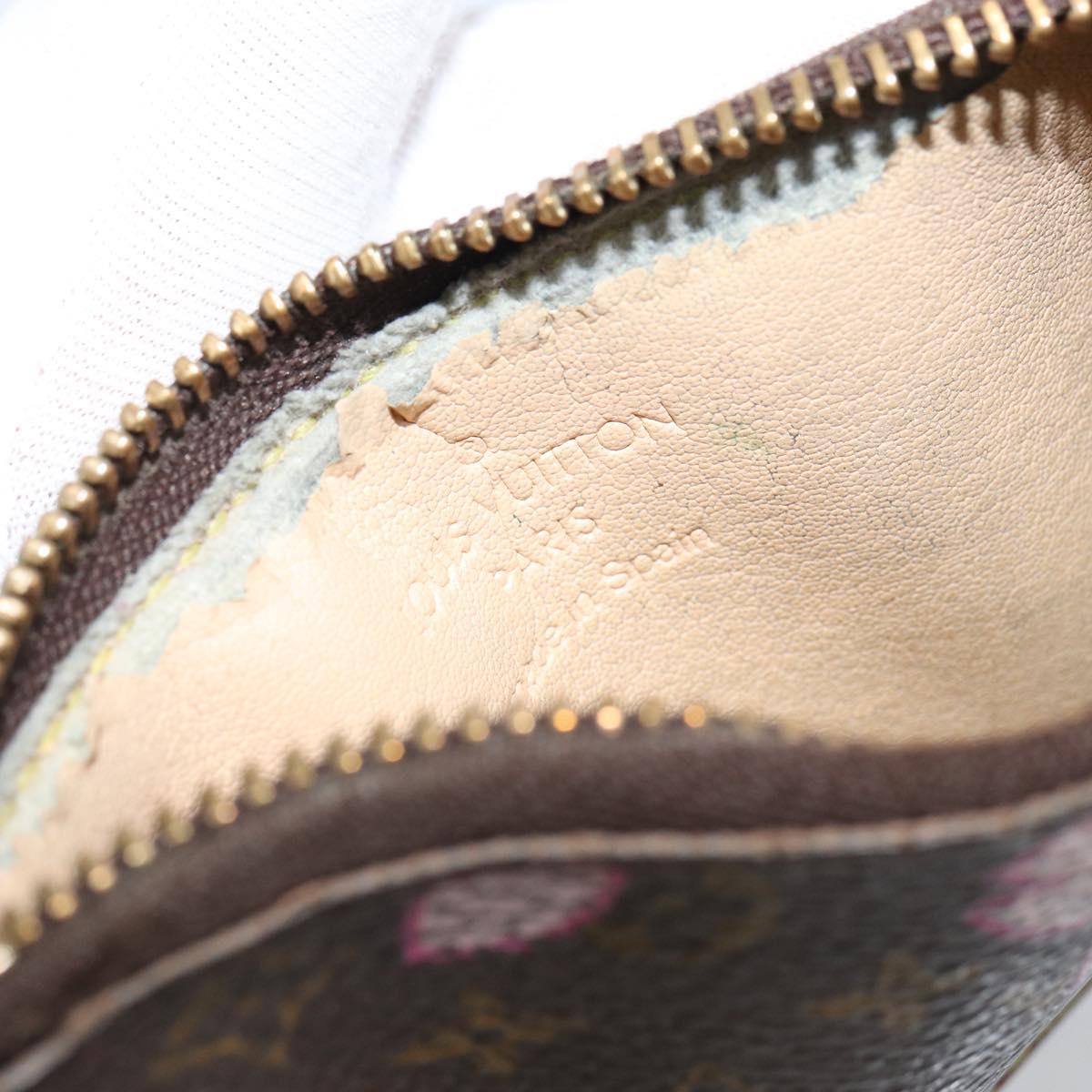 LOUIS VUITTON Monogram Cherry Blossom Pochette Cles Purse M92015 LV Auth bs32899