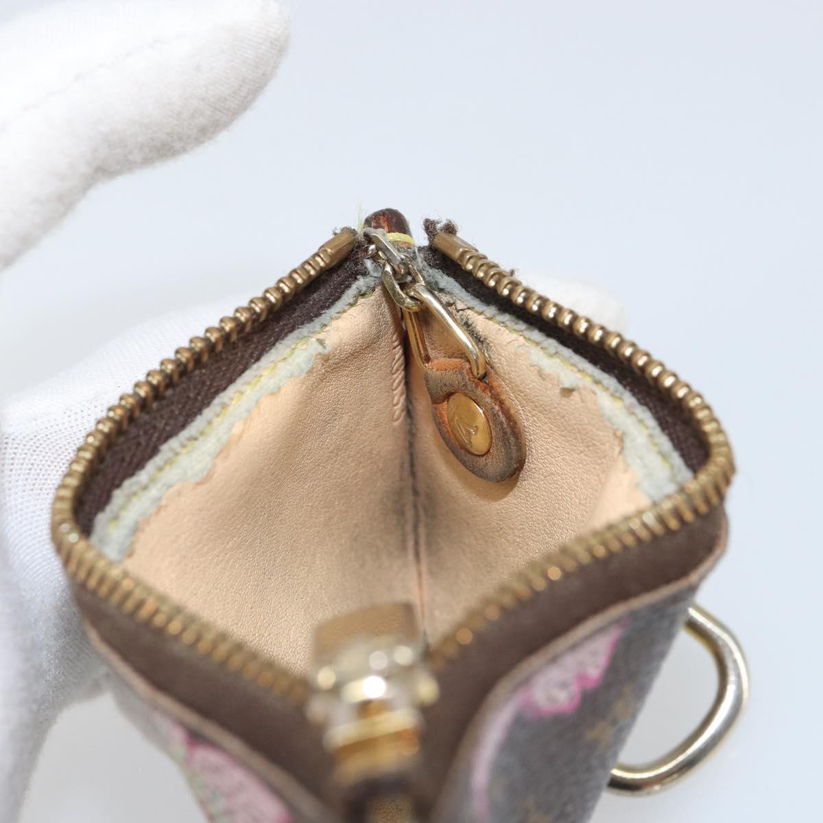 LOUIS VUITTON Monogram Cherry Blossom Pochette Cles Purse M92015 LV Auth bs32899