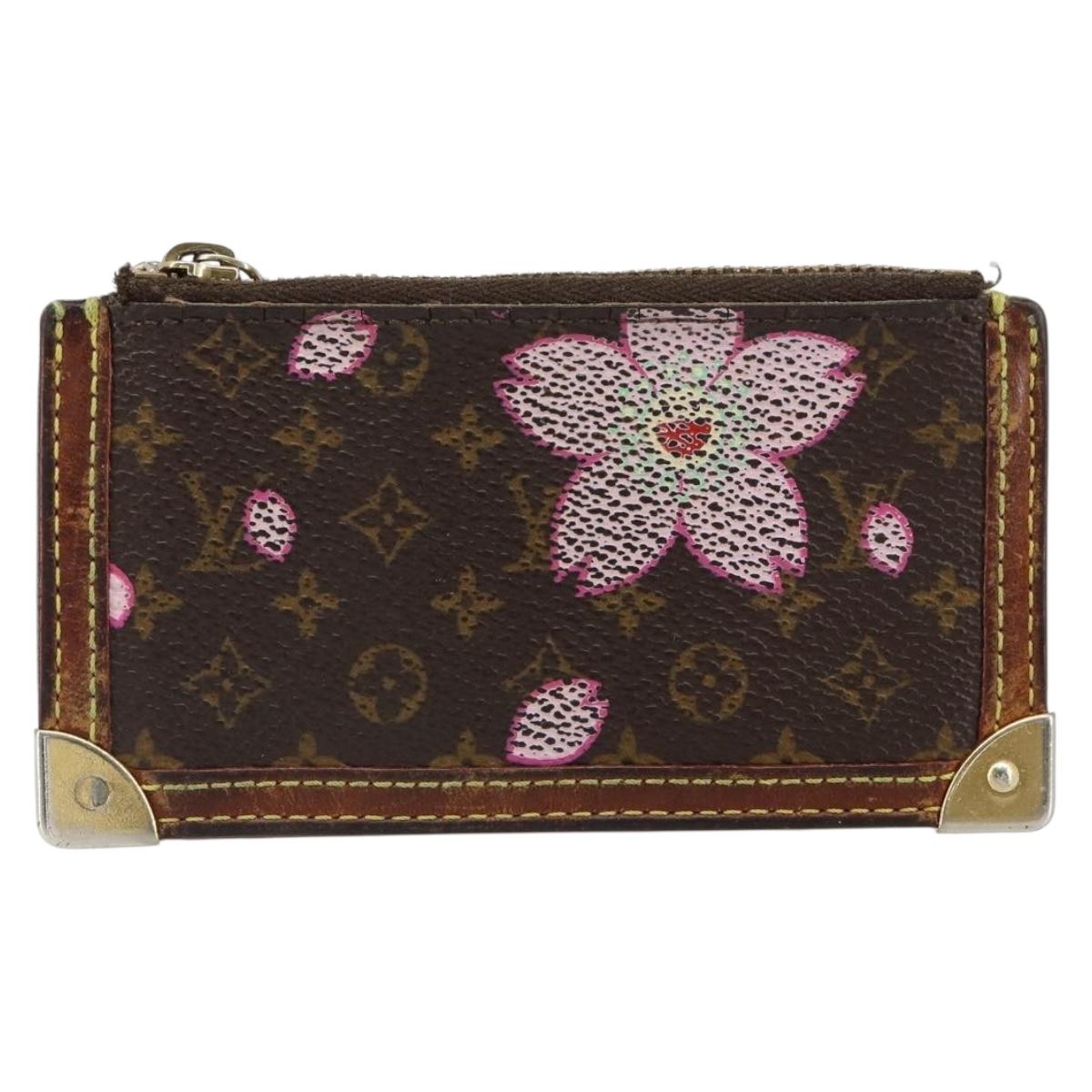 LOUIS VUITTON Monogram Cherry Blossom Pochette Cles Purse M92015 LV Auth bs32899