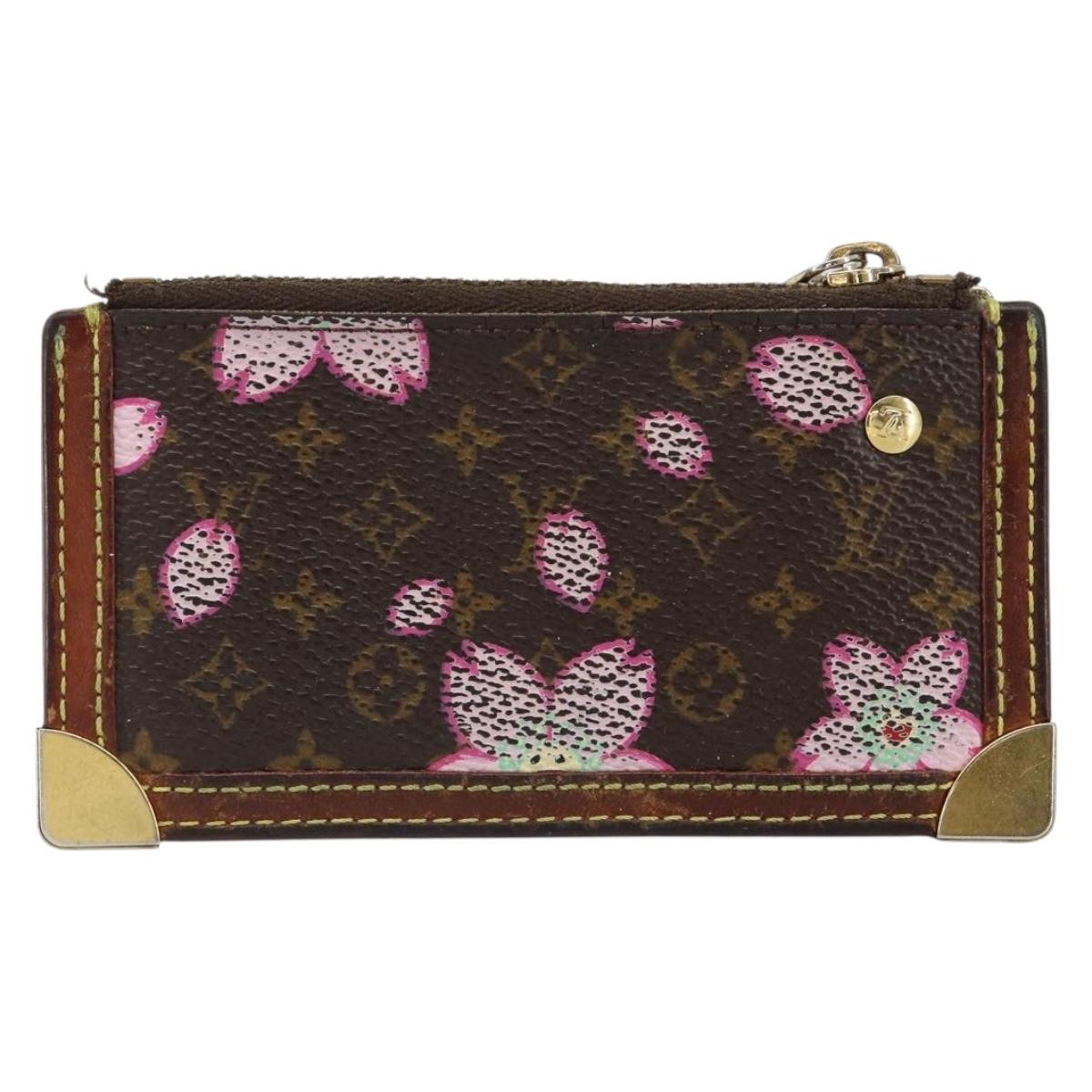 LOUIS VUITTON Monogram Cherry Blossom Pochette Cles Purse M92015 LV Auth bs32899