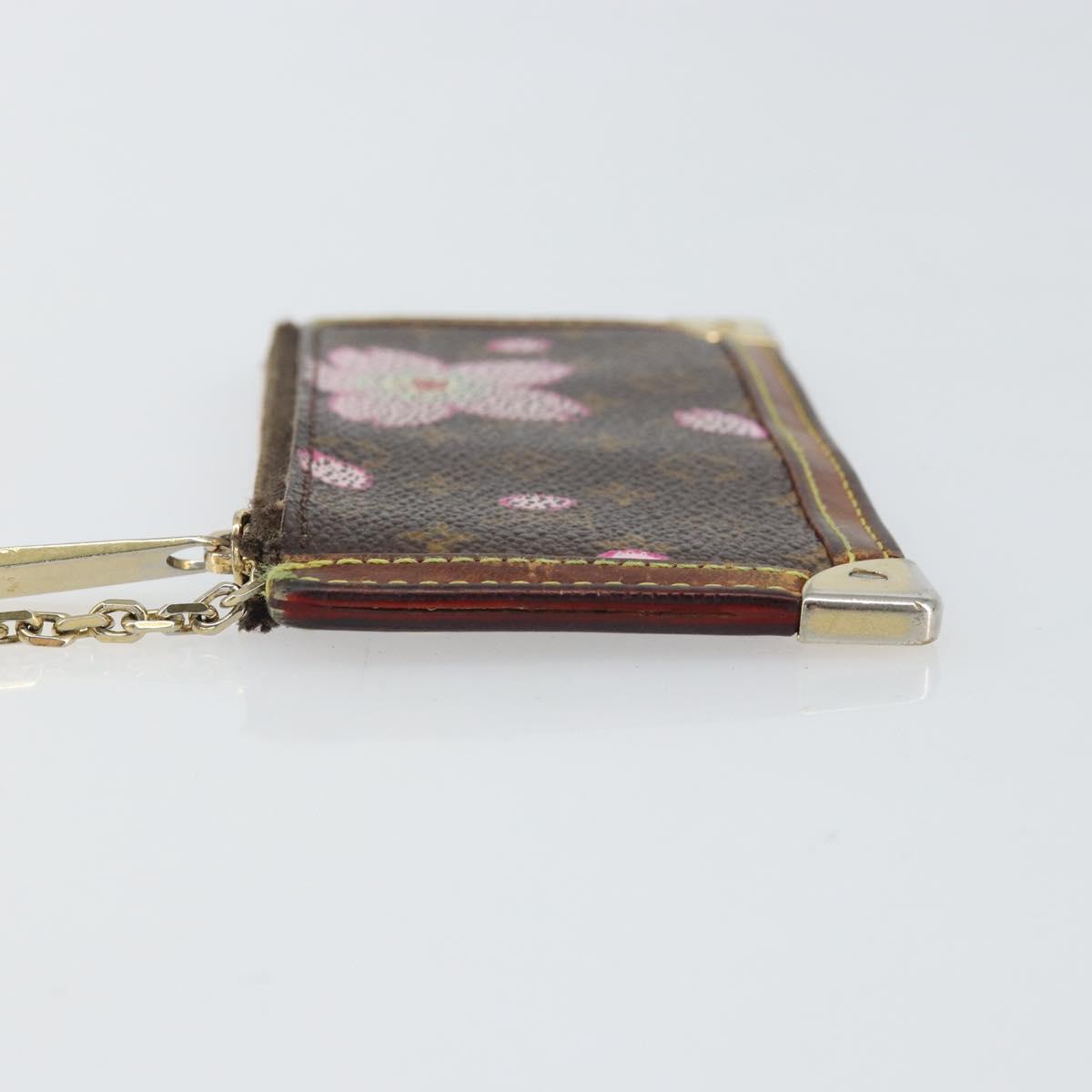 LOUIS VUITTON Monogram Cherry Blossom Pochette Cles Purse M92015 LV Auth bs32899