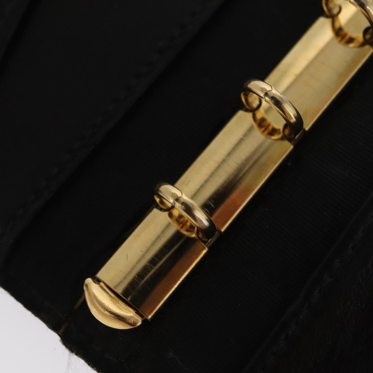 CHANEL Agenda Day Planner Cover Patent leather Gold Black CC Auth bs32900