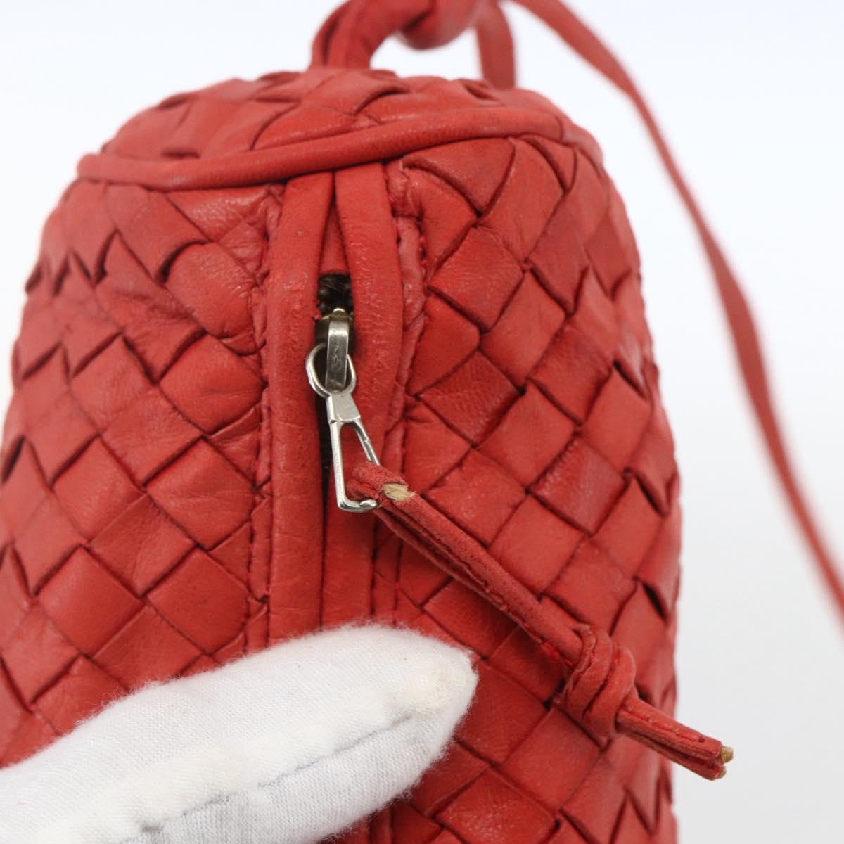 BOTTEGA VENETA INTRECCIATO Pouch Leather Red Auth bs32909
