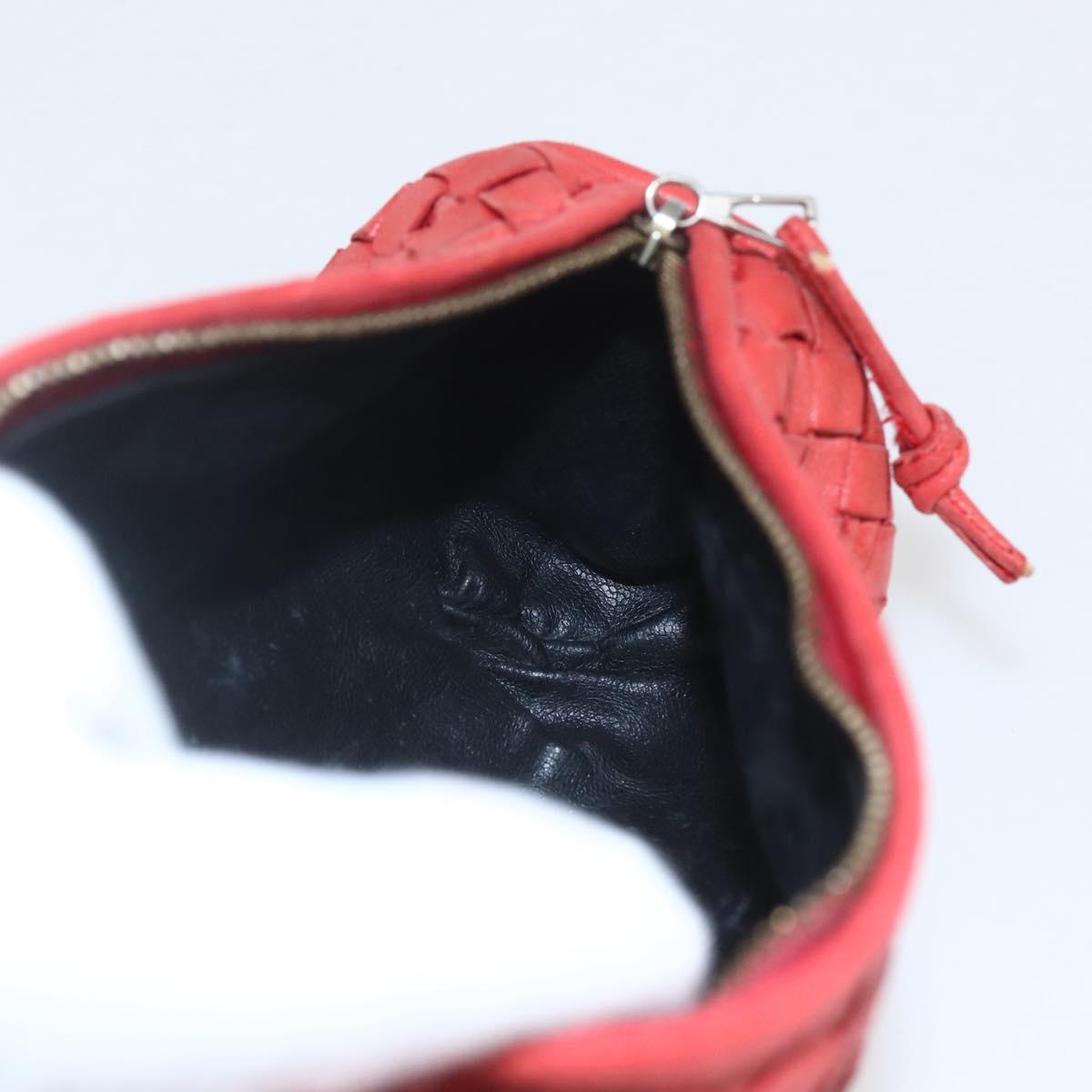 BOTTEGA VENETA INTRECCIATO Pouch Leather Red Auth bs32909