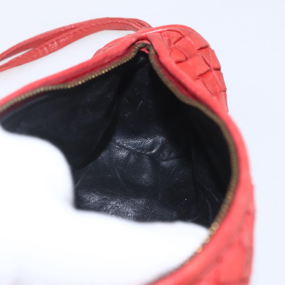 BOTTEGA VENETA INTRECCIATO Pouch Leather Red Auth bs32909