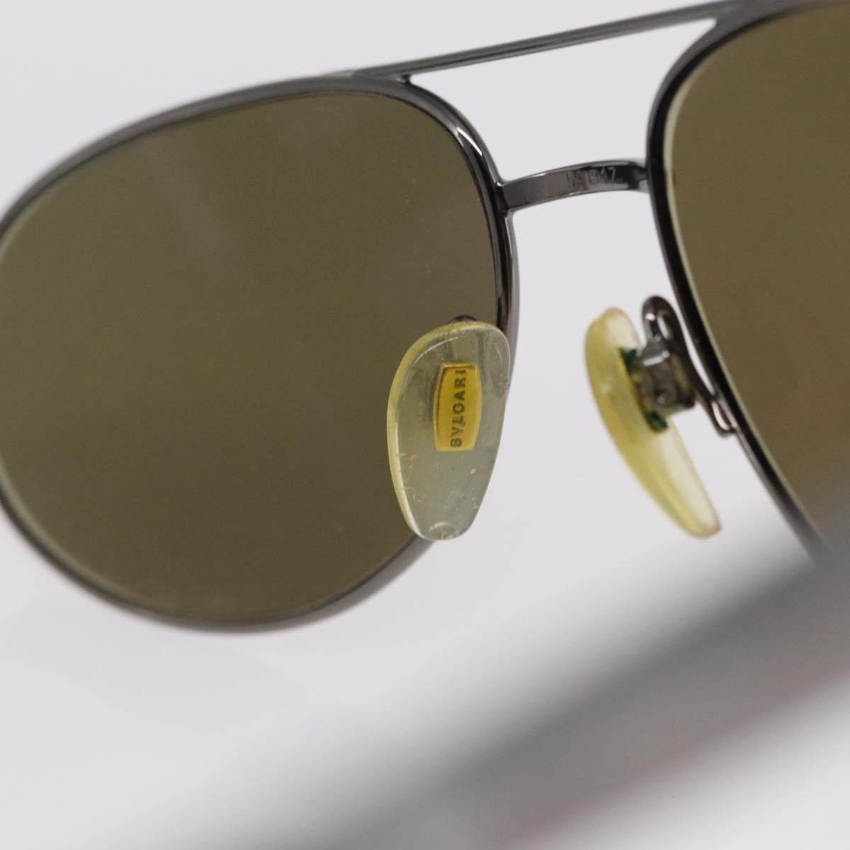 BVLGARI Sunglasses metal Brown Auth bs32914