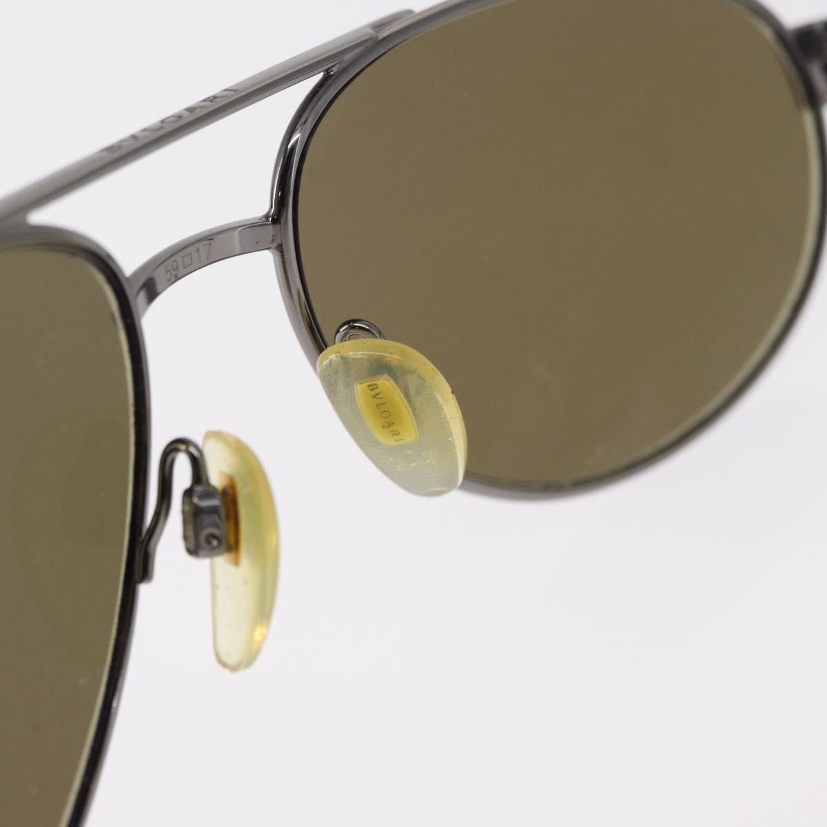 BVLGARI Sunglasses metal Brown Auth bs32914