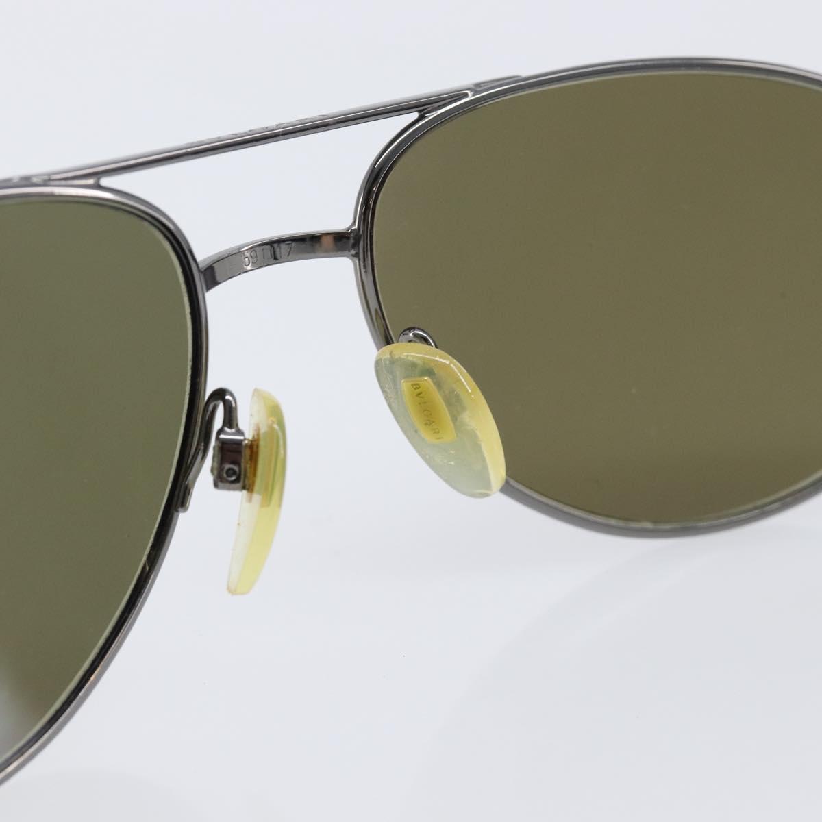 BVLGARI Sunglasses Metal Brown Auth bs32914