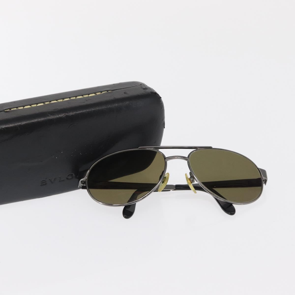 BVLGARI Sunglasses metal Brown Auth bs32914
