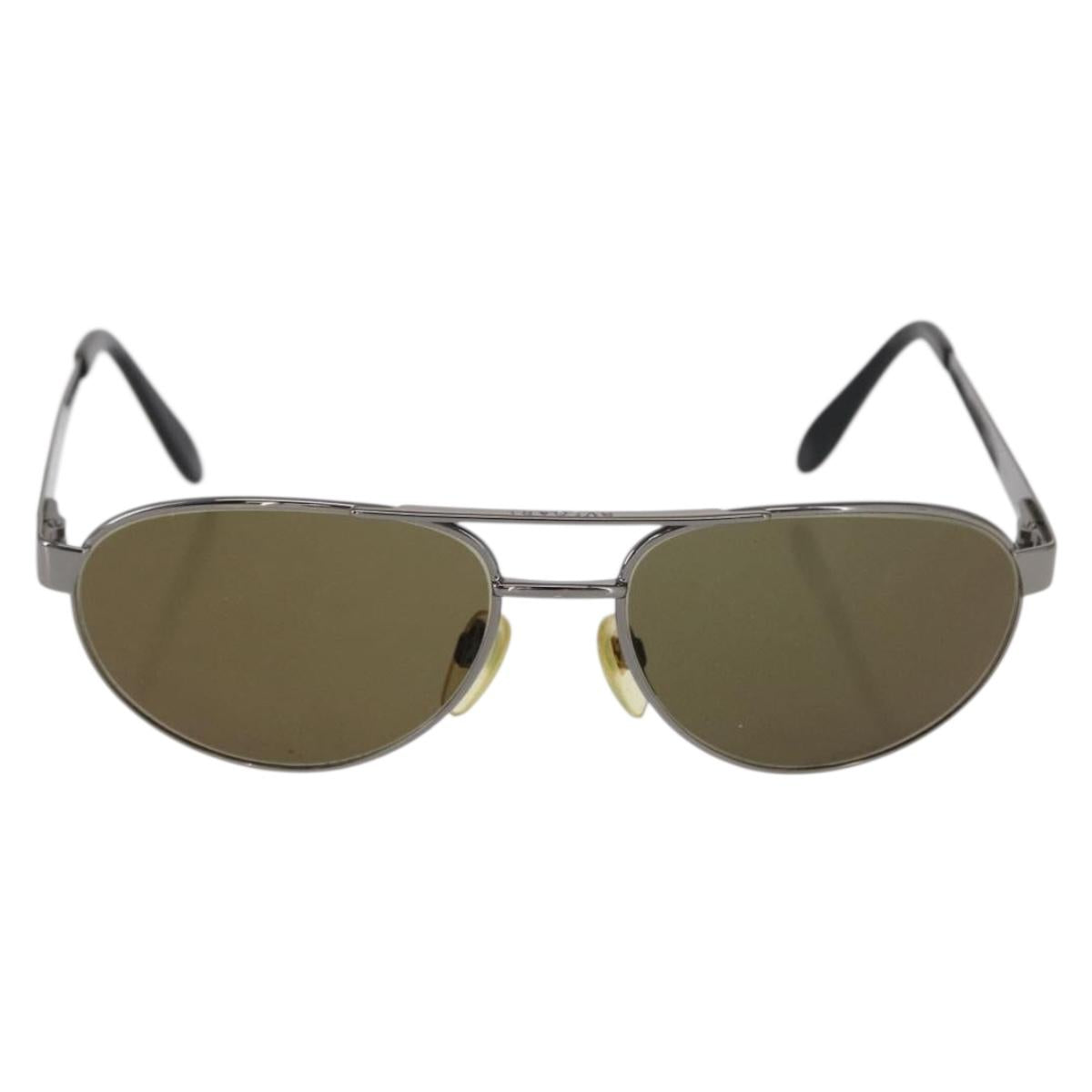 BVLGARI Sunglasses metal Brown Auth bs32914