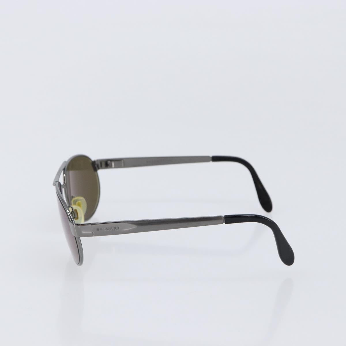 BVLGARI Sunglasses Metal Brown Auth bs32914