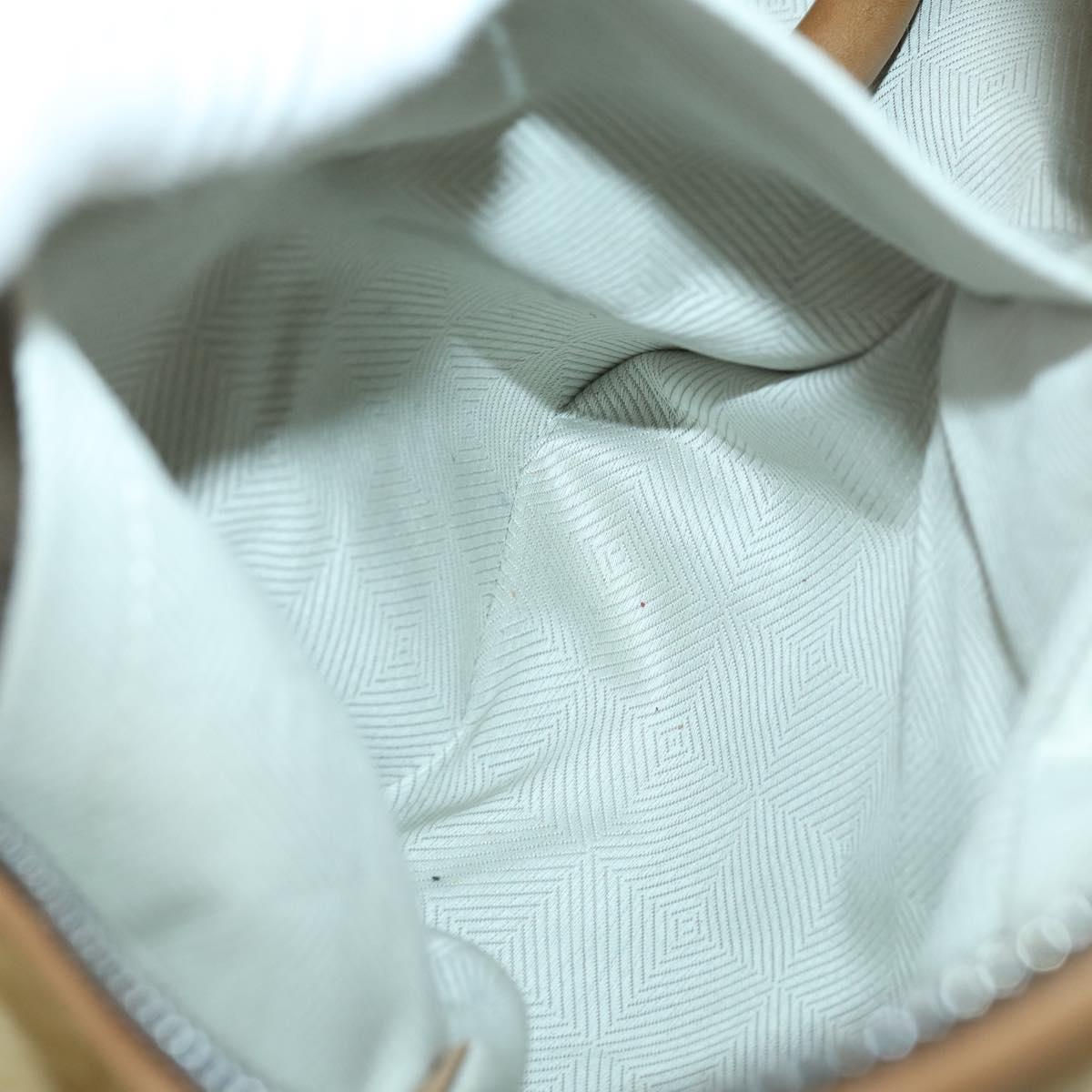 LOUIS VUITTON Boston Bag Suede Beige LV Auth bs32919