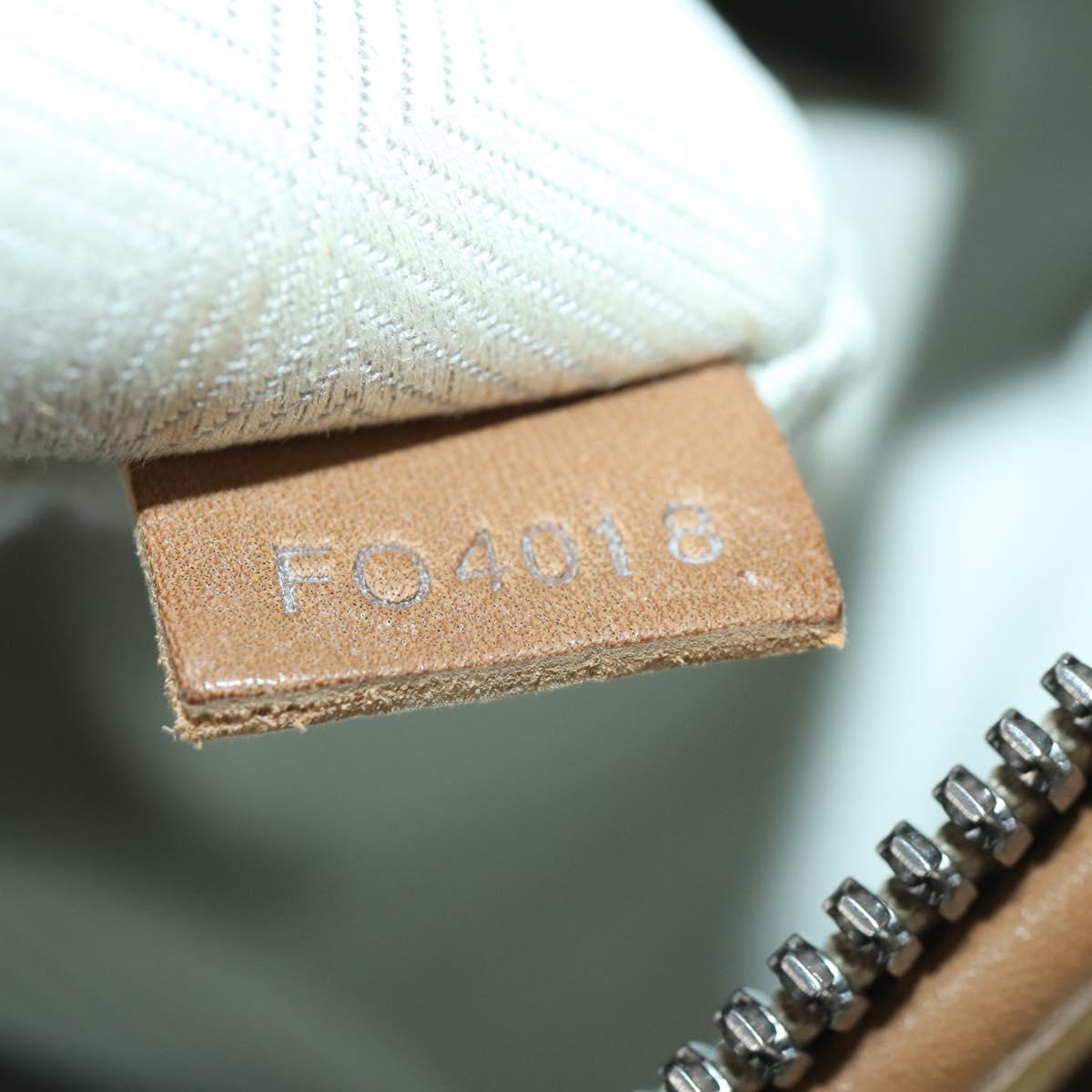 LOUIS VUITTON Boston Bag Suede Beige LV Auth bs32919