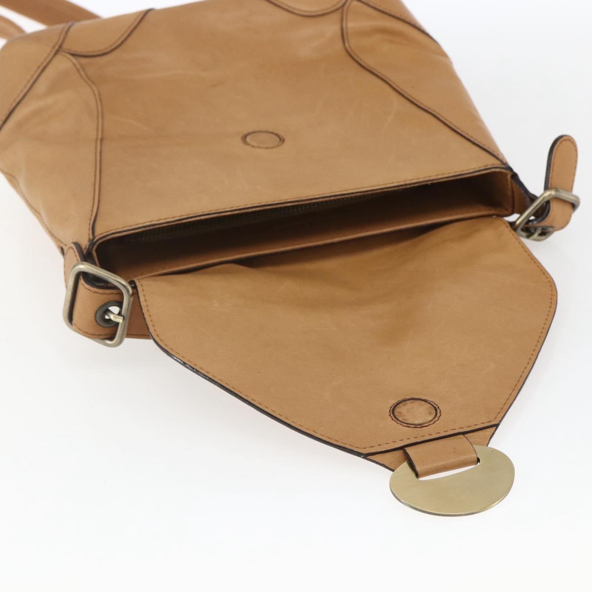 Chloe Shoulder Bag Leather Beige Auth bs32925