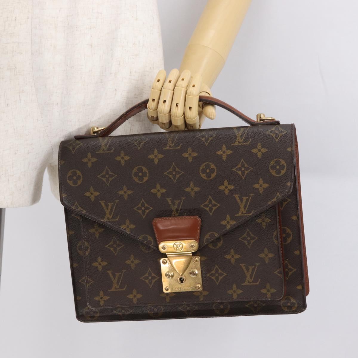 LOUIS VUITTON Monogram Monceau Hand Bag 2way M51185 LV Auth bs32927