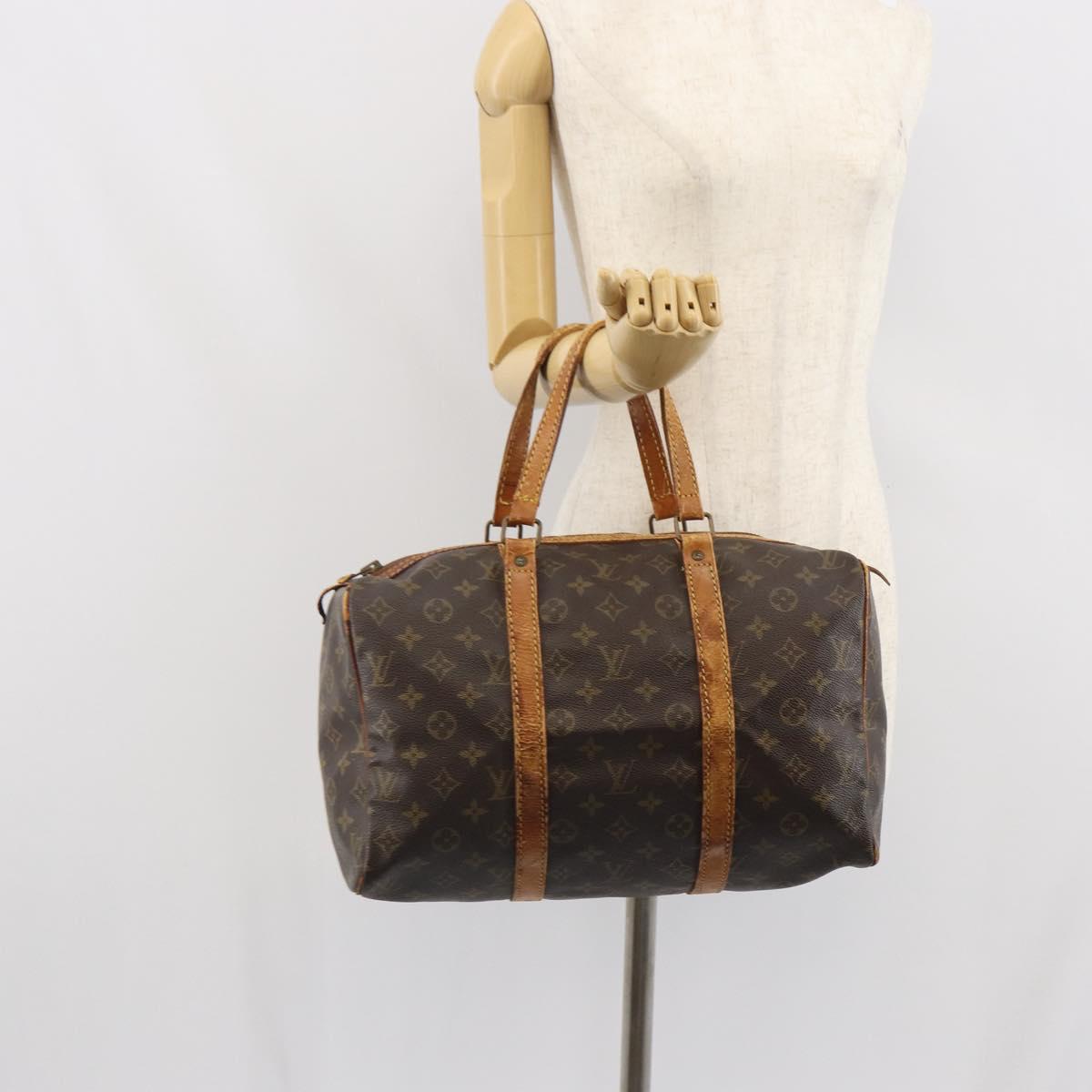 LOUIS VUITTON Monogram Sac Souple 35 Boston Bag M41626 LV Auth bs32932