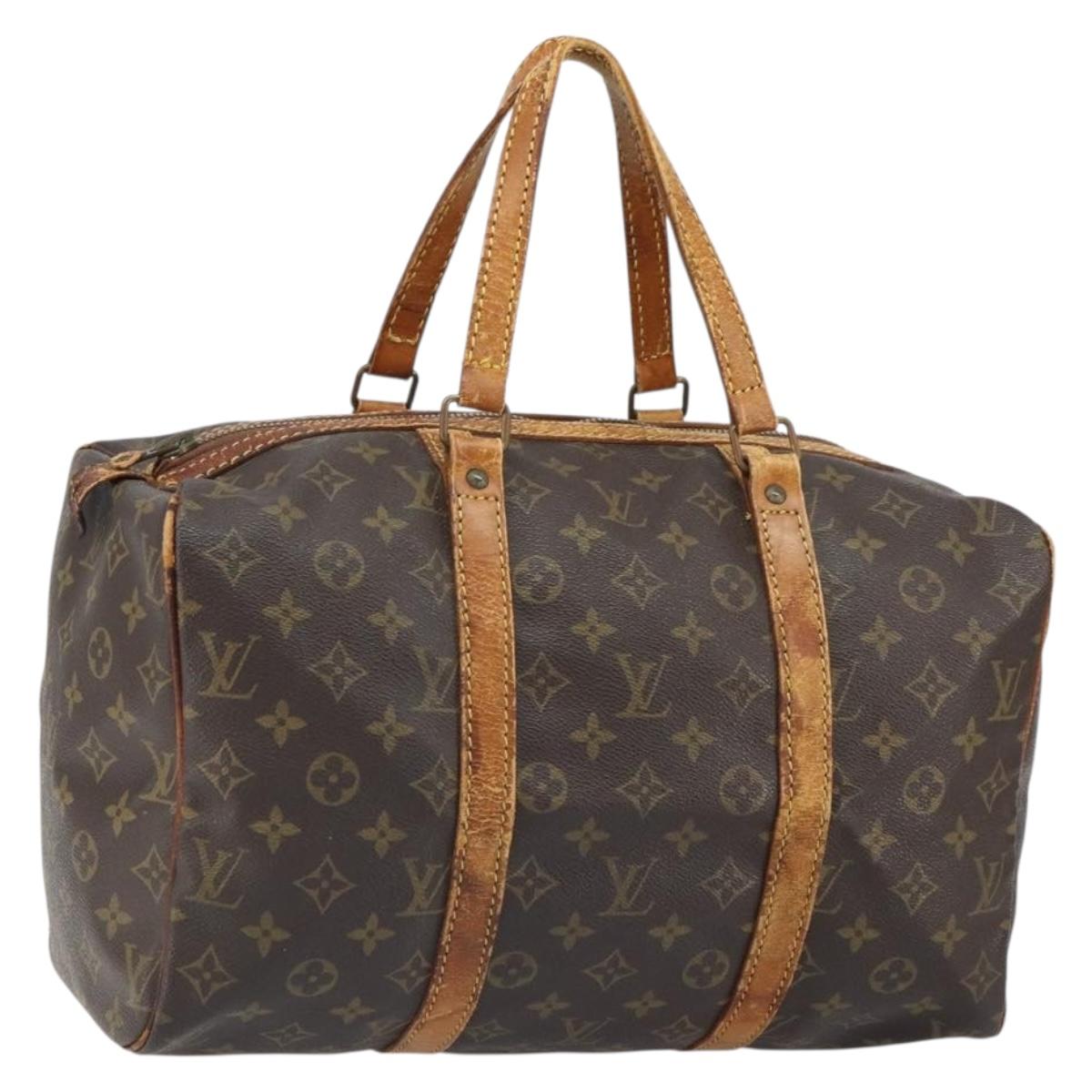 LOUIS VUITTON Monogram Sac Souple 35 Boston Bag M41626 LV Auth bs32932