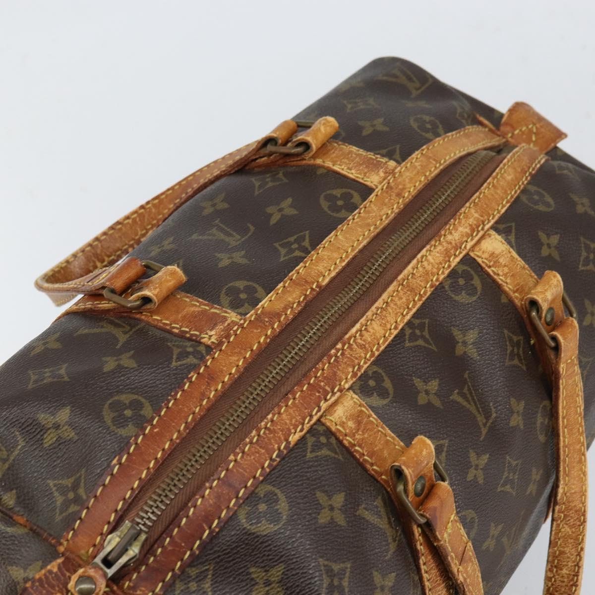 LOUIS VUITTON Monogram Sac Souple 35 Boston Bag M41626 LV Auth bs32932