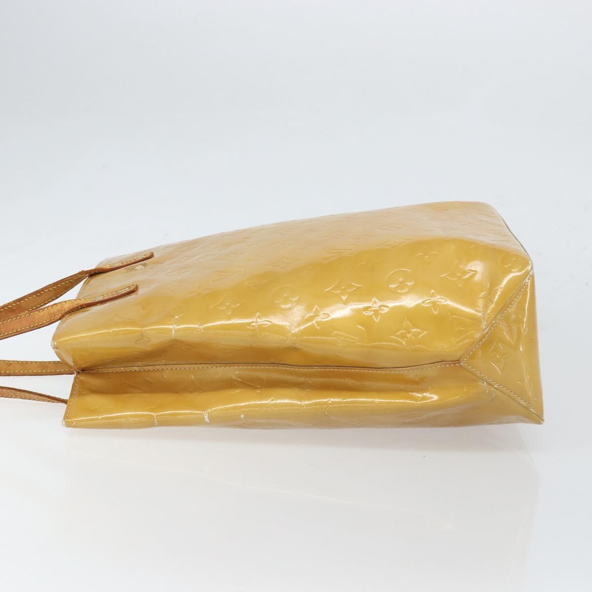 LOUIS VUITTON Monogram Vernis Reade MM Hand Bag Beige M91141 LV Auth bs32935