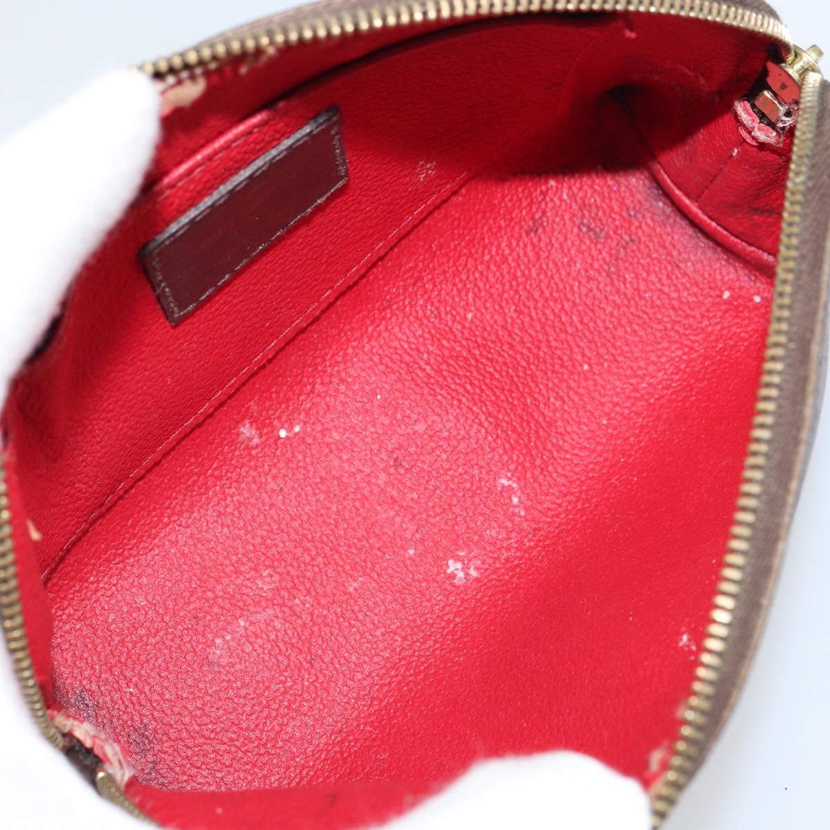 LOUIS VUITTON Damier Ebene Pochette Cosmetic PM Pouch N47516 LV Auth bs32938