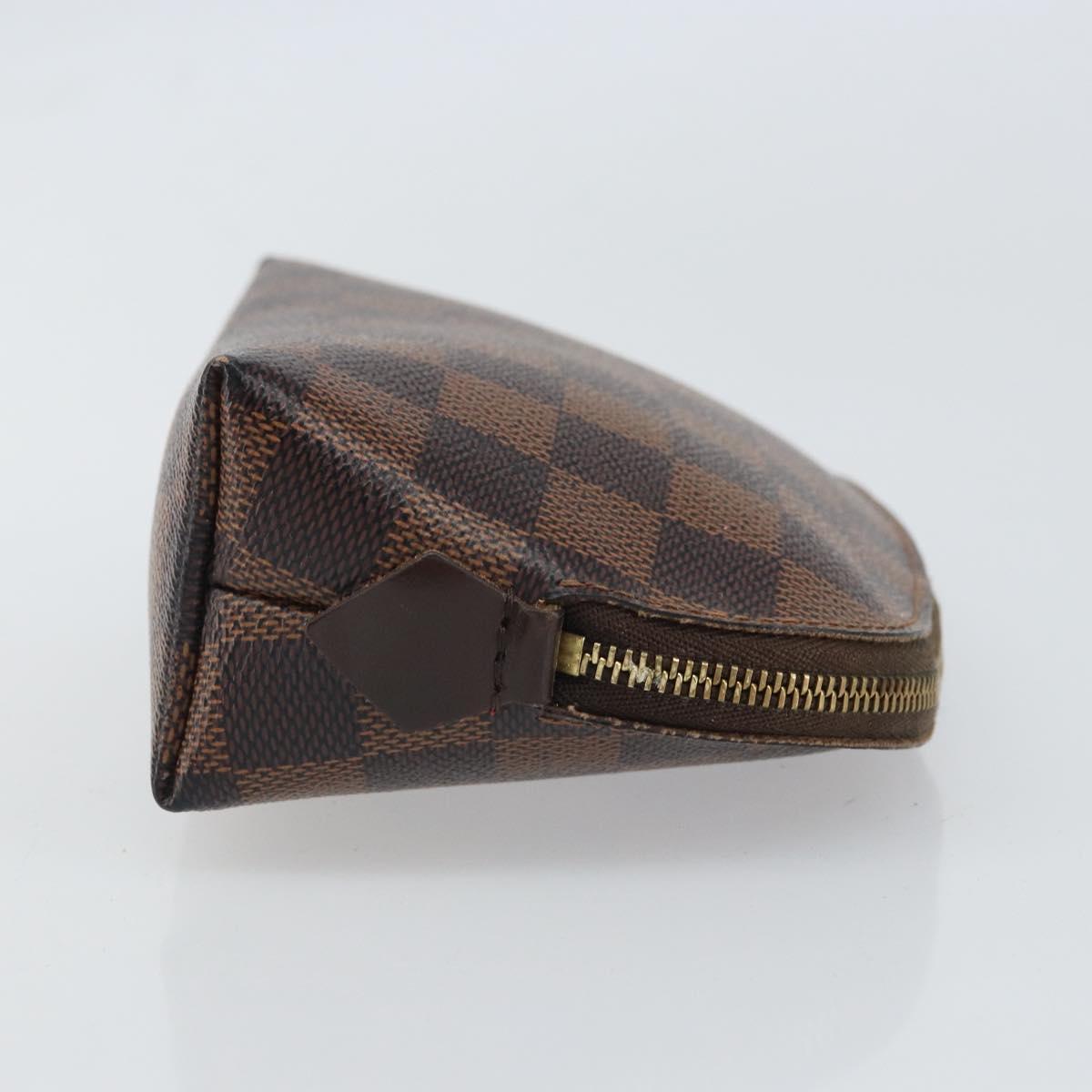 LOUIS VUITTON Damier Ebene Pochette Cosmetic PM Pouch N47516 LV Auth bs32938