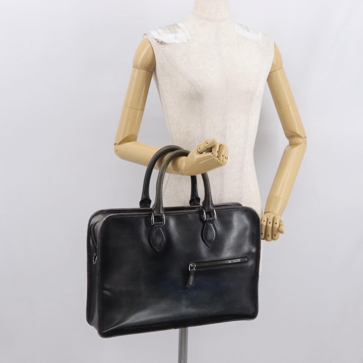 Berluti Hand Bag Leather Navy Auth bs32949