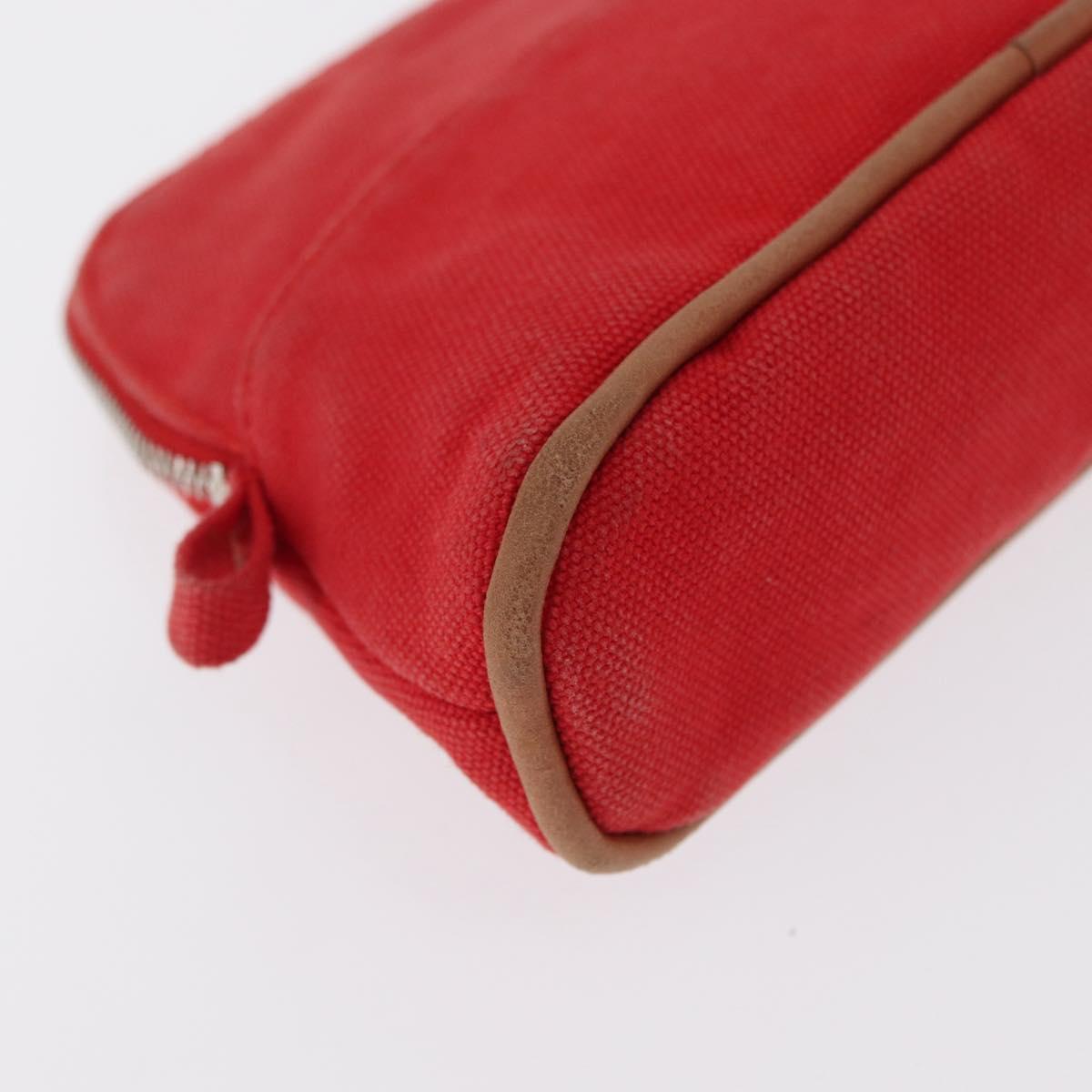 HERMES Bolide PM Pouch Canvas Red Auth bs32951