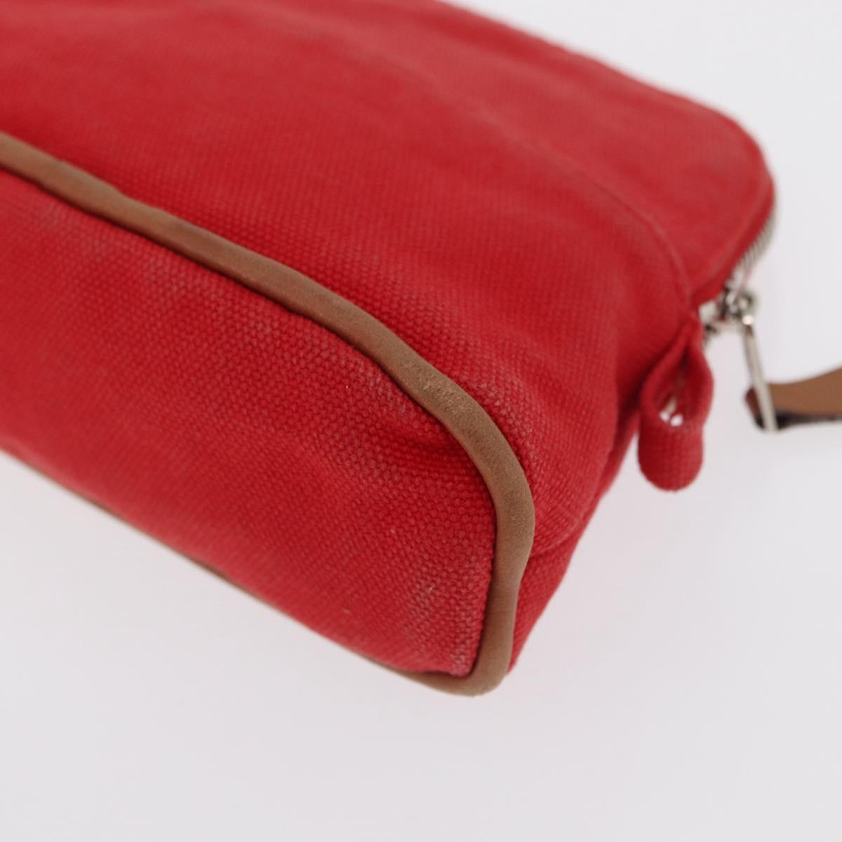 HERMES Bolide PM Pouch Canvas Red Auth bs32951