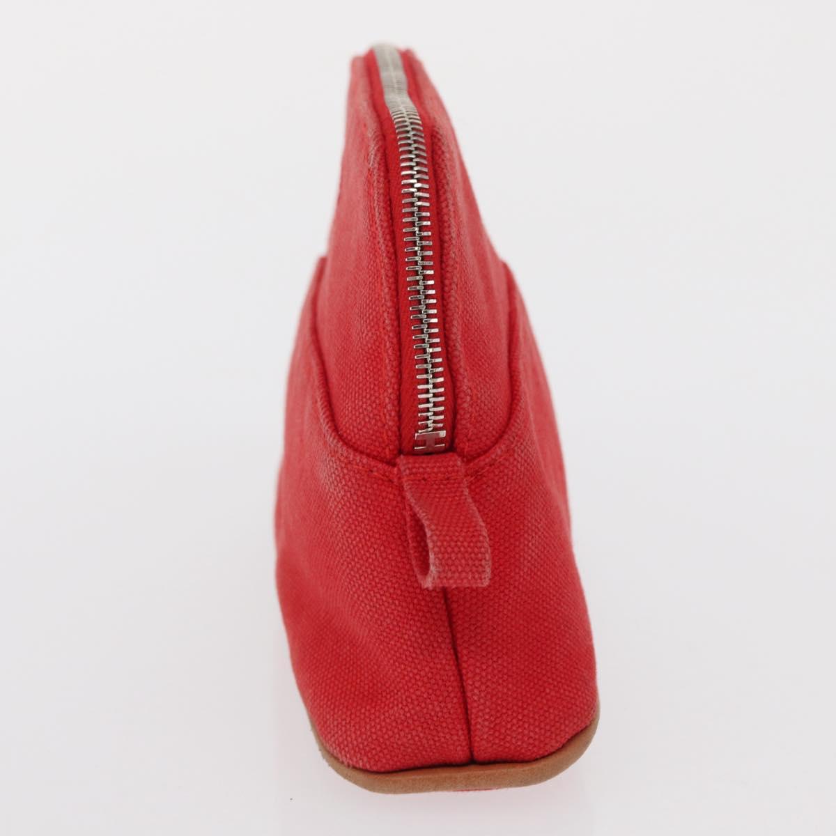 HERMES Bolide PM Pouch Canvas Red Auth bs32951