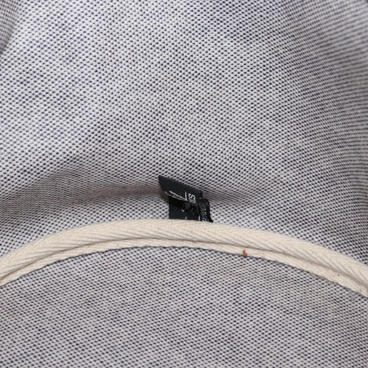 HERMES Sac テ bichette Hand Bag Canvas Gray Auth bs32952