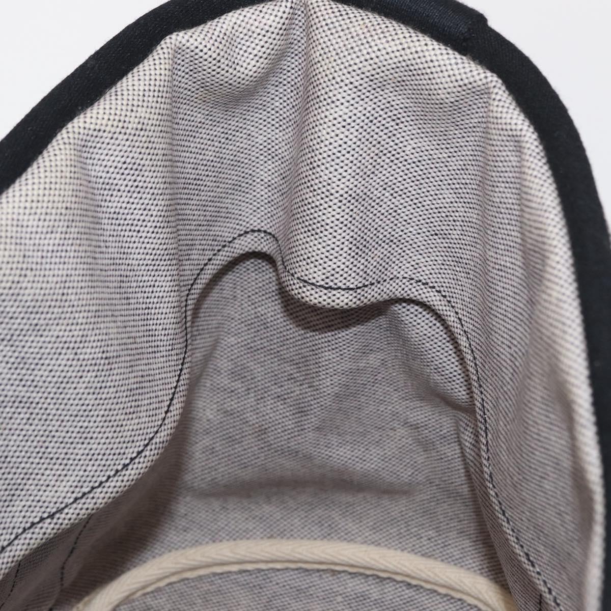HERMES Sac テ bichette Hand Bag Canvas Gray Auth bs32952
