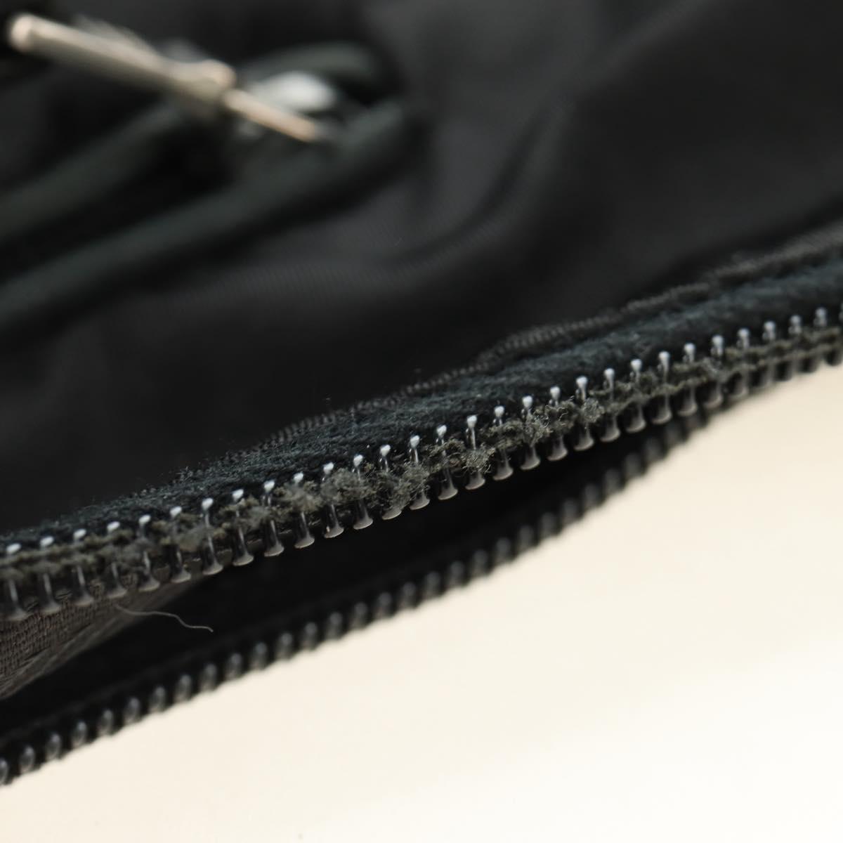 PRADA Shoulder Bag Nylon Black Silver Auth bs32954