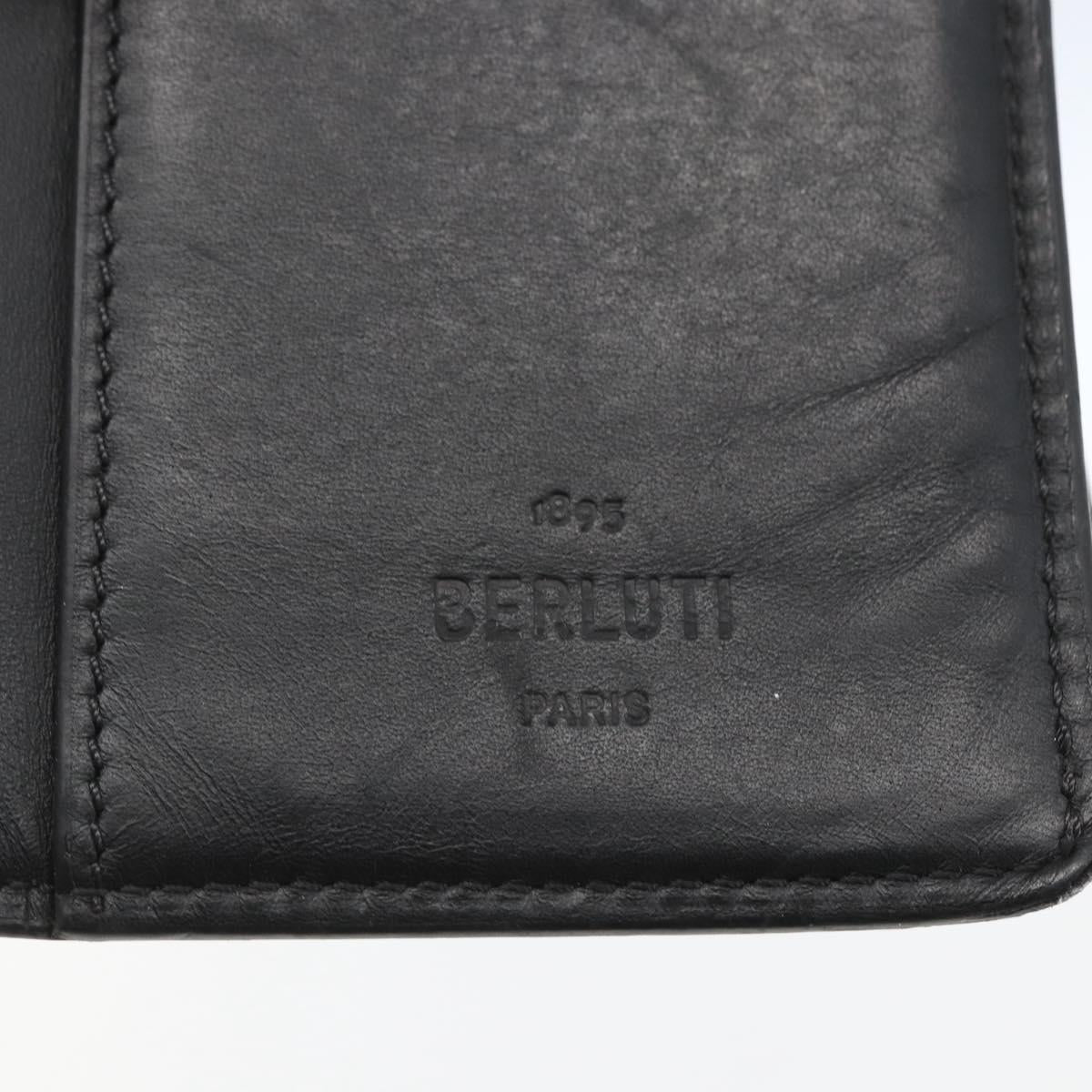 Berluti Long Wallet Leather Dark Brown Auth bs32959