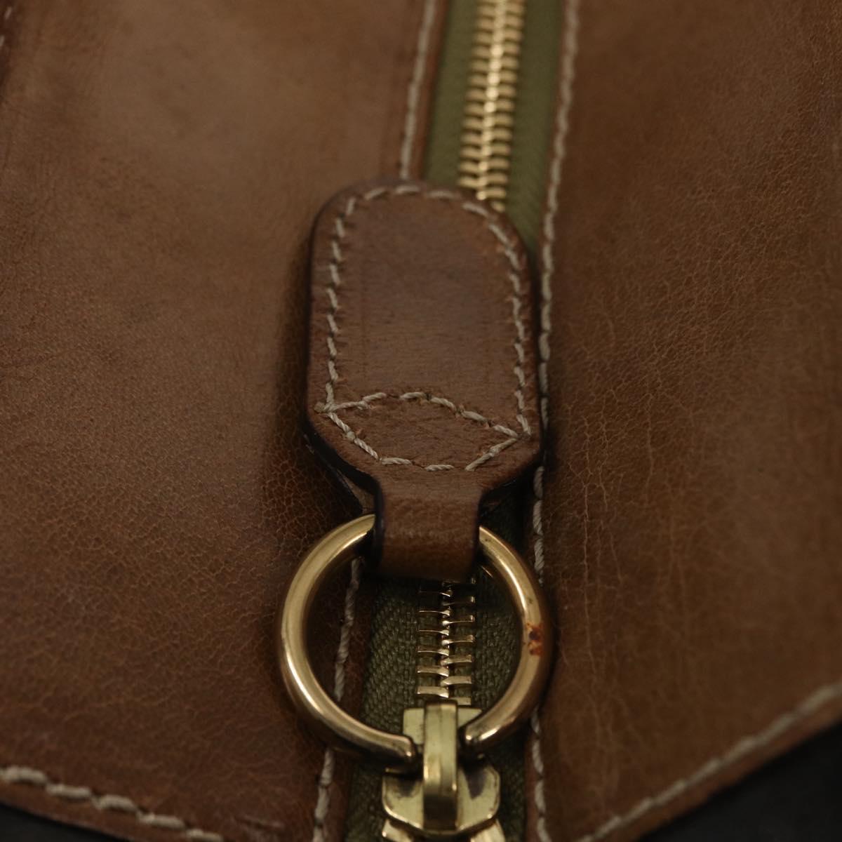 Chloe Harley Hand Bag Canvas Beige Gold Auth bs32961