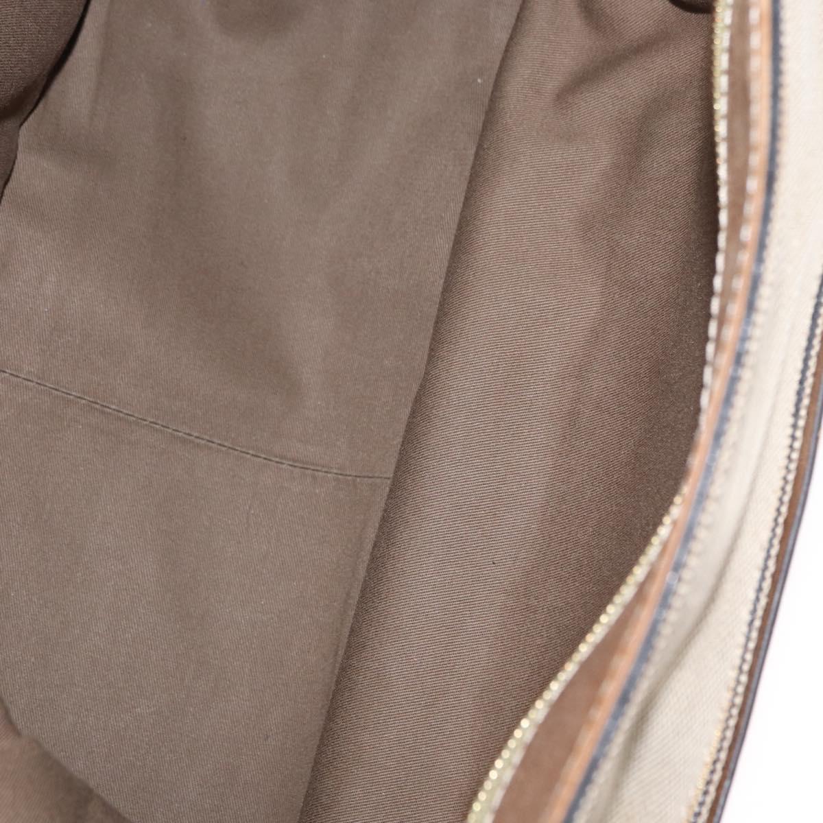 Chloe Harley Hand Bag Canvas Beige Gold Auth bs32961