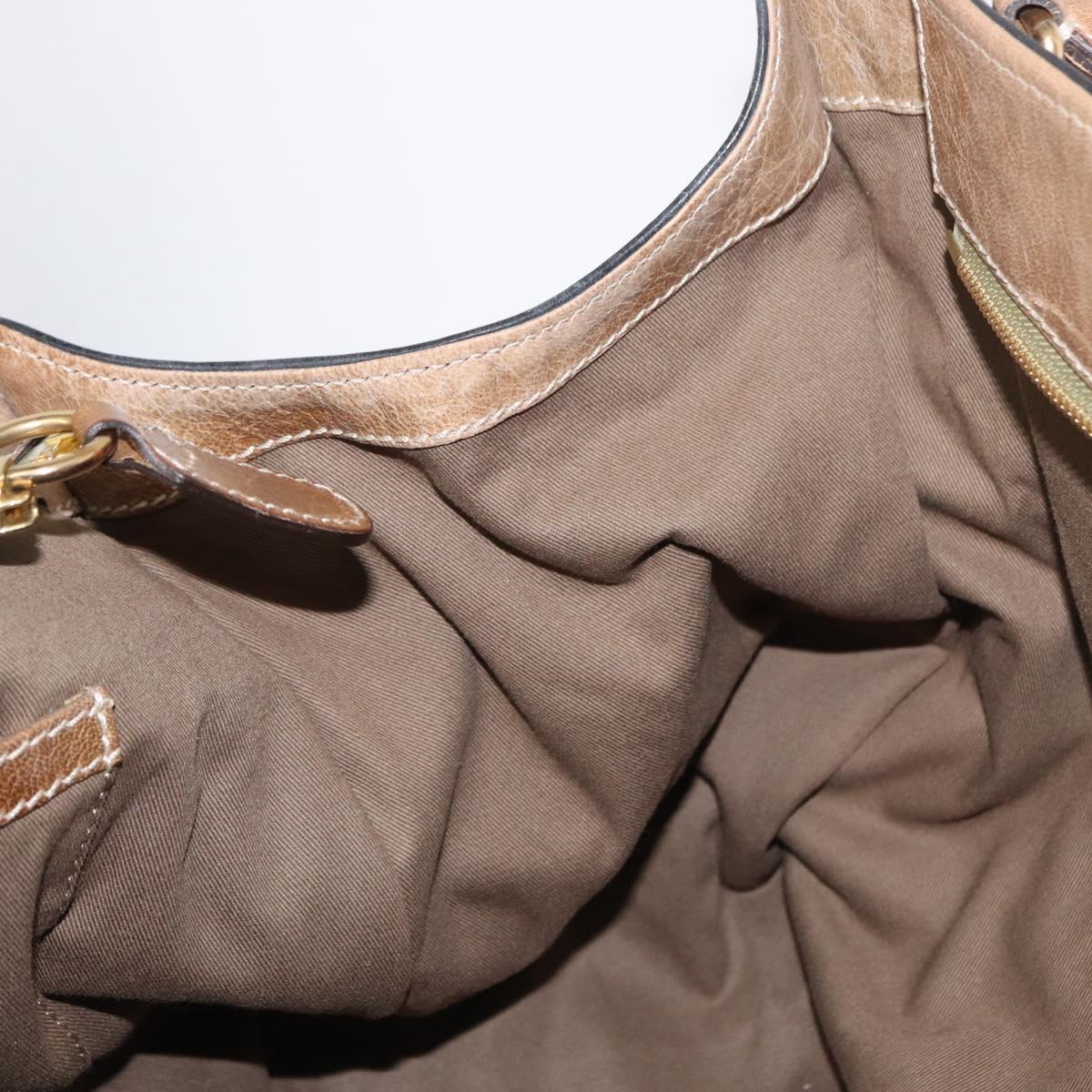 Chloe Harley Hand Bag Canvas Beige Gold Auth bs32961