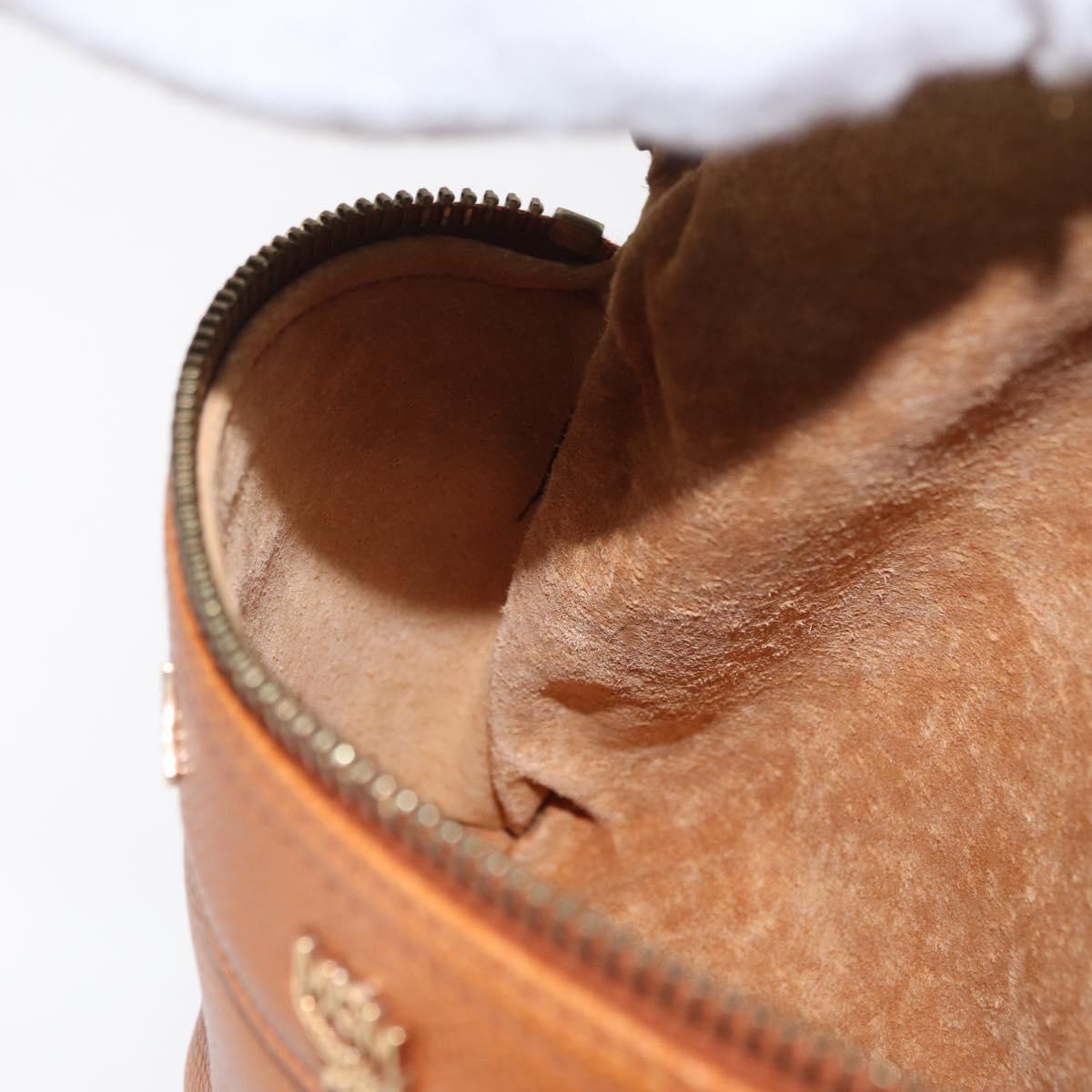 MCM Body Bag Leather Brown Gold Auth bs32963