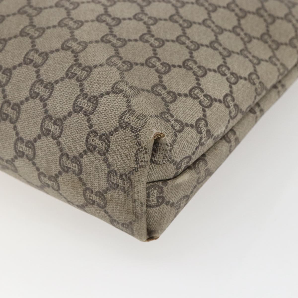 GUCCI GG Plus Supreme Web Sherry Line Tote Bag PVC Beige Red Green Auth bs32982