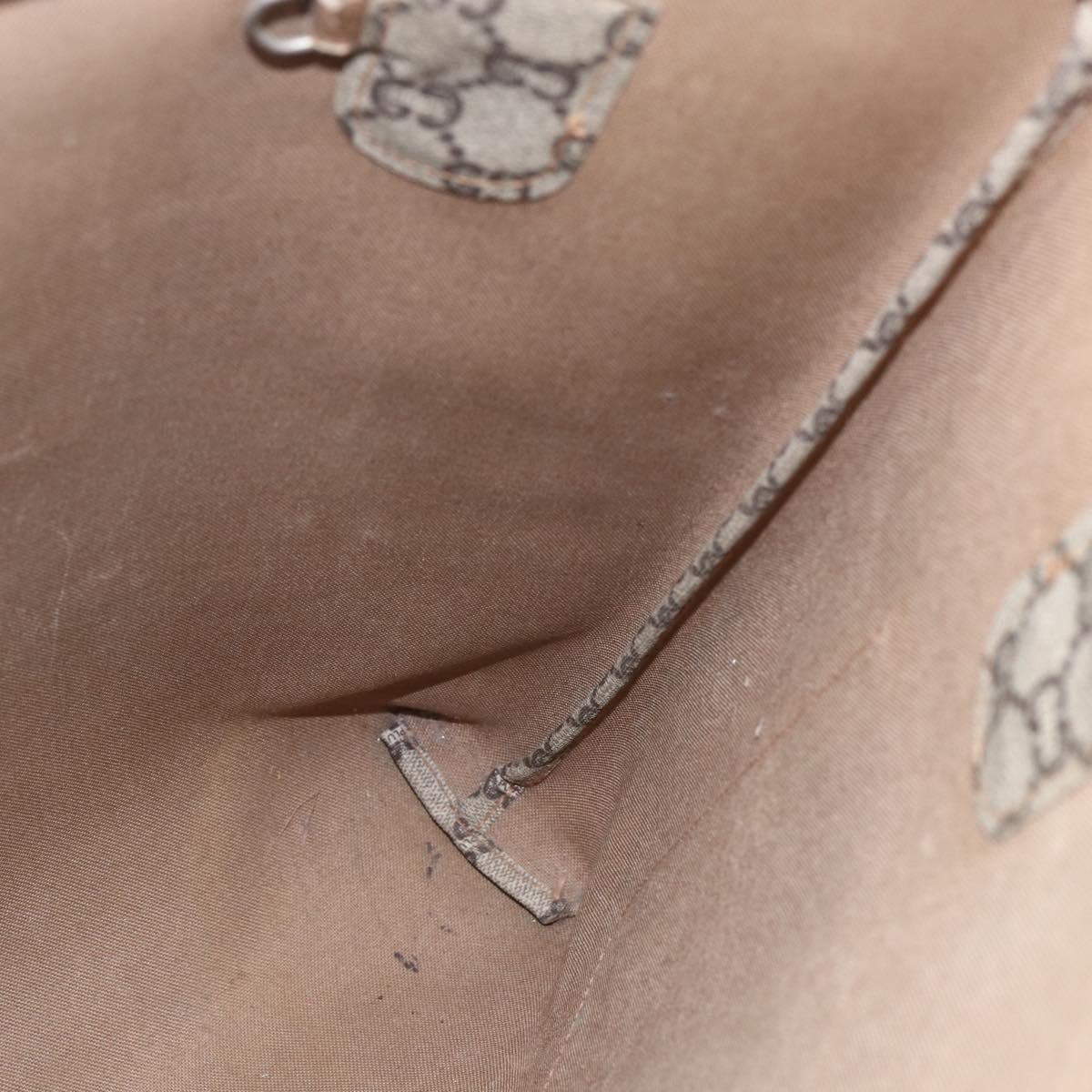 GUCCI GG Plus Supreme Web Sherry Line Tote Bag PVC Beige Red Green Auth bs32982