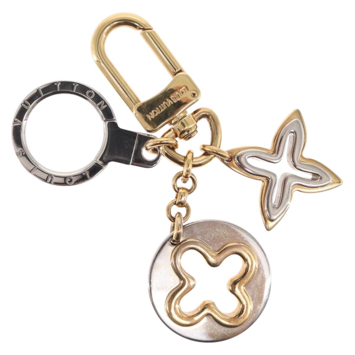 LOUIS VUITTON Porte Cles Ansolence Charm metal Silver M66133 LV Auth bs32993