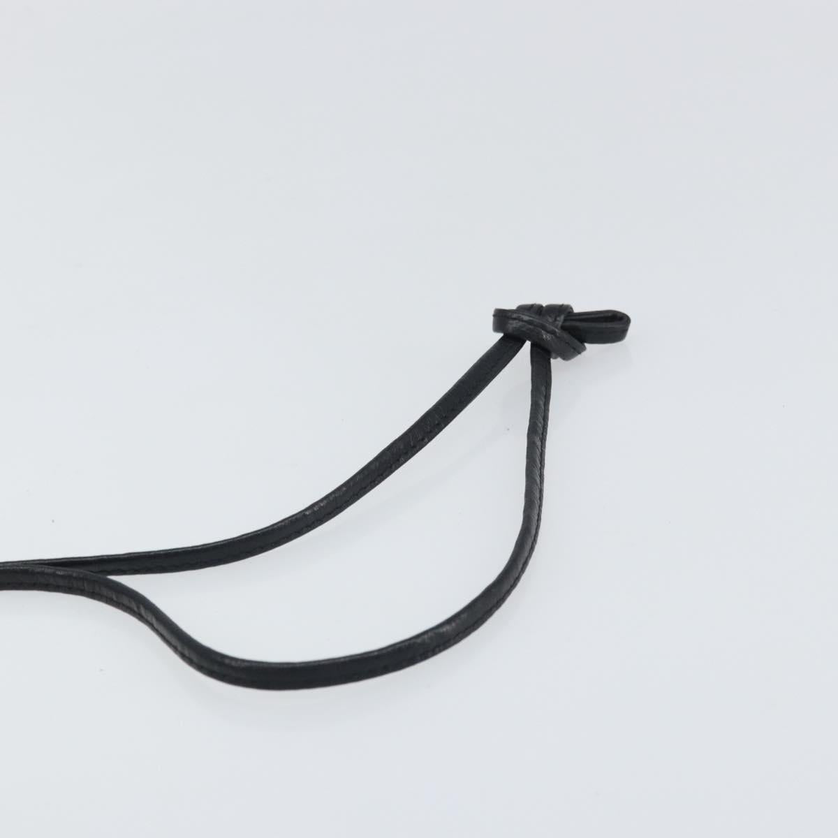 GIVENCHY Shoulder Bag Leather Black Gold Auth bs32997