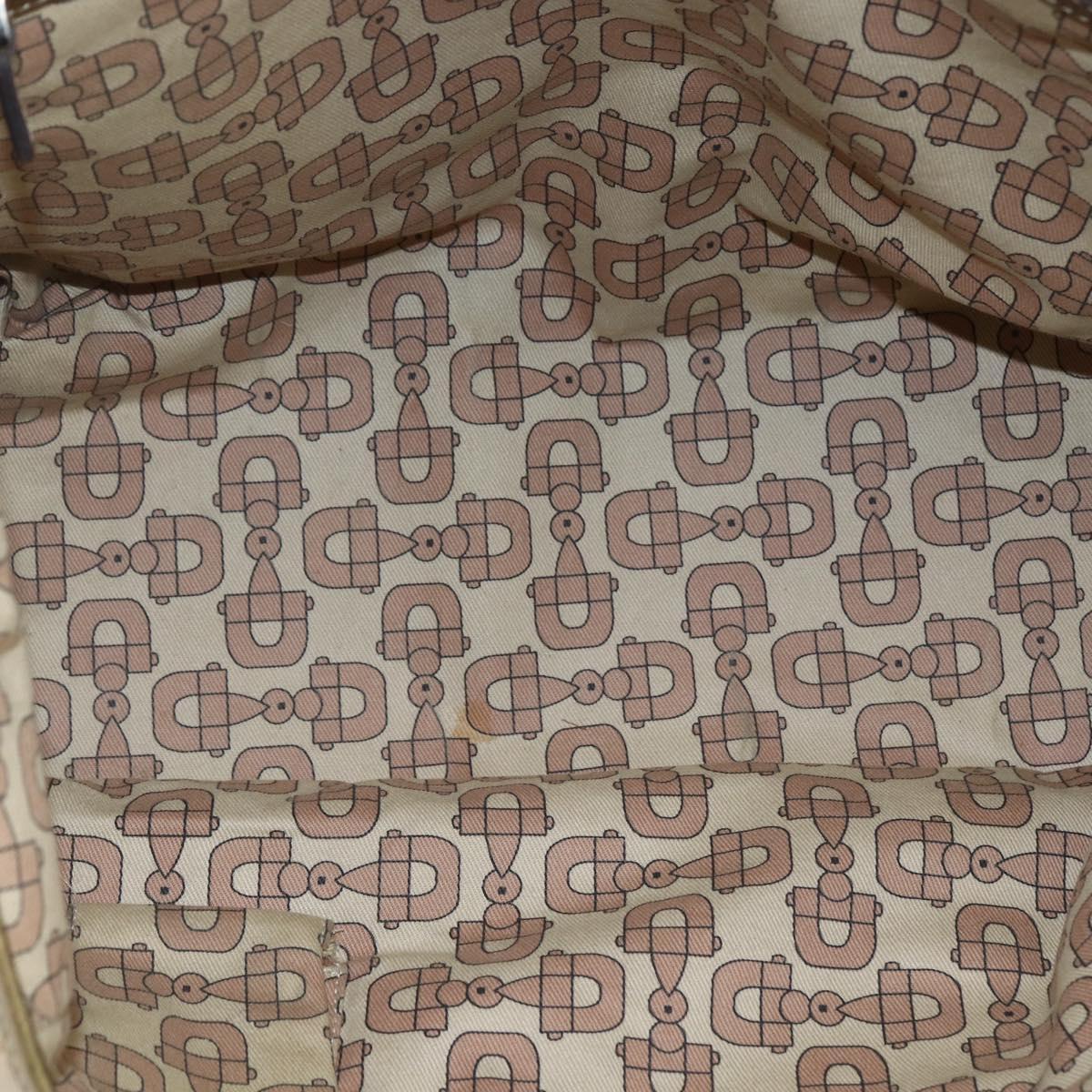 GUCCI GG Canvas Sherry Line Tote Bag Beige Gold pink 139260 Auth bs33004