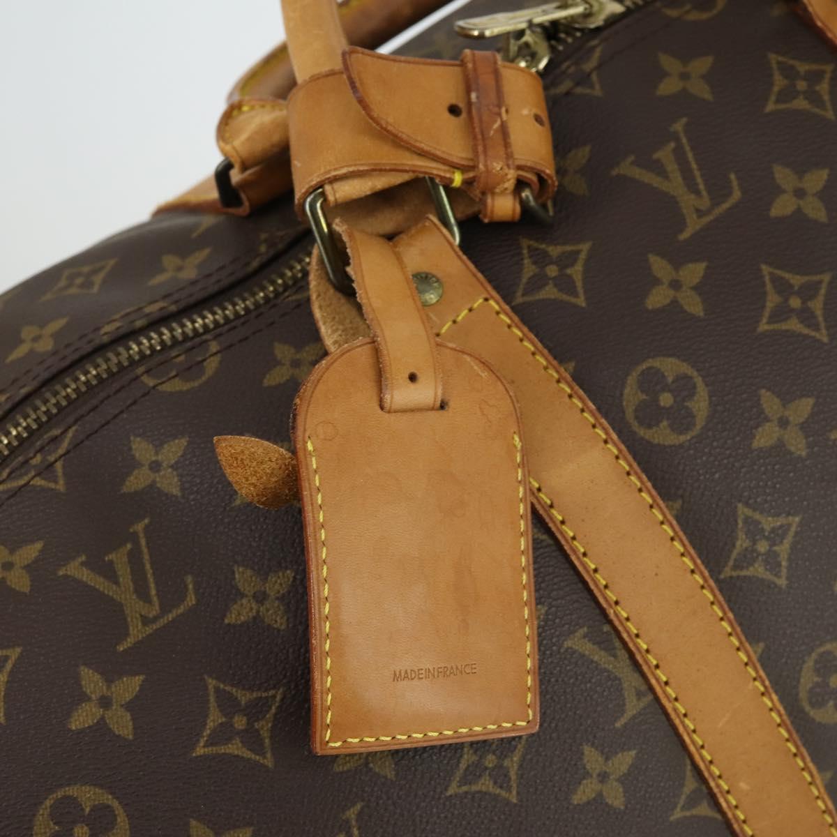 LOUIS VUITTON Monogram Keepall Bandouliere 55 Boston Bag M41414 LV Auth bs33008