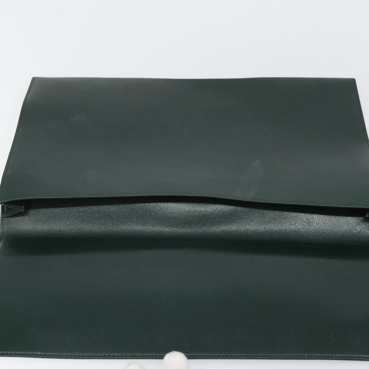 LOUIS VUITTON Taiga Posh Papier Clutch Bag Epicea M64338 LV Auth bs33012