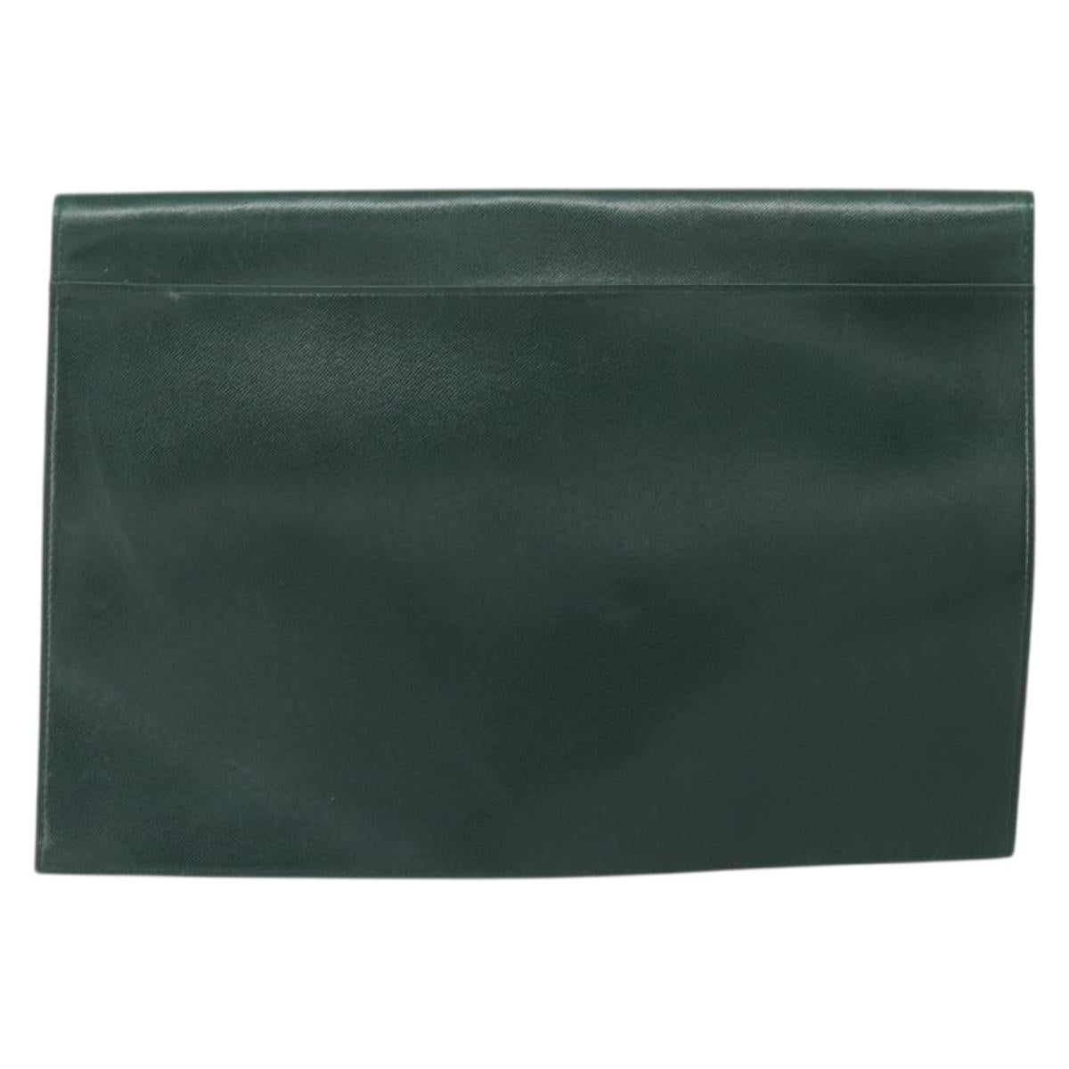 LOUIS VUITTON Taiga Posh Papier Clutch Bag Epicea M64338 LV Auth bs33012