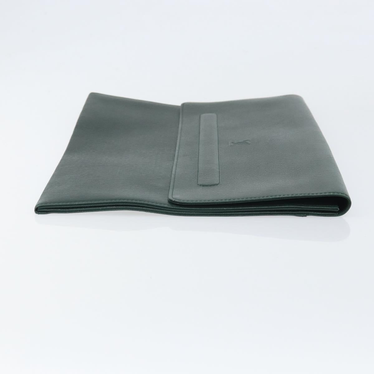 LOUIS VUITTON Taiga Posh Papier Clutch Bag Epicea M64338 LV Auth bs33012