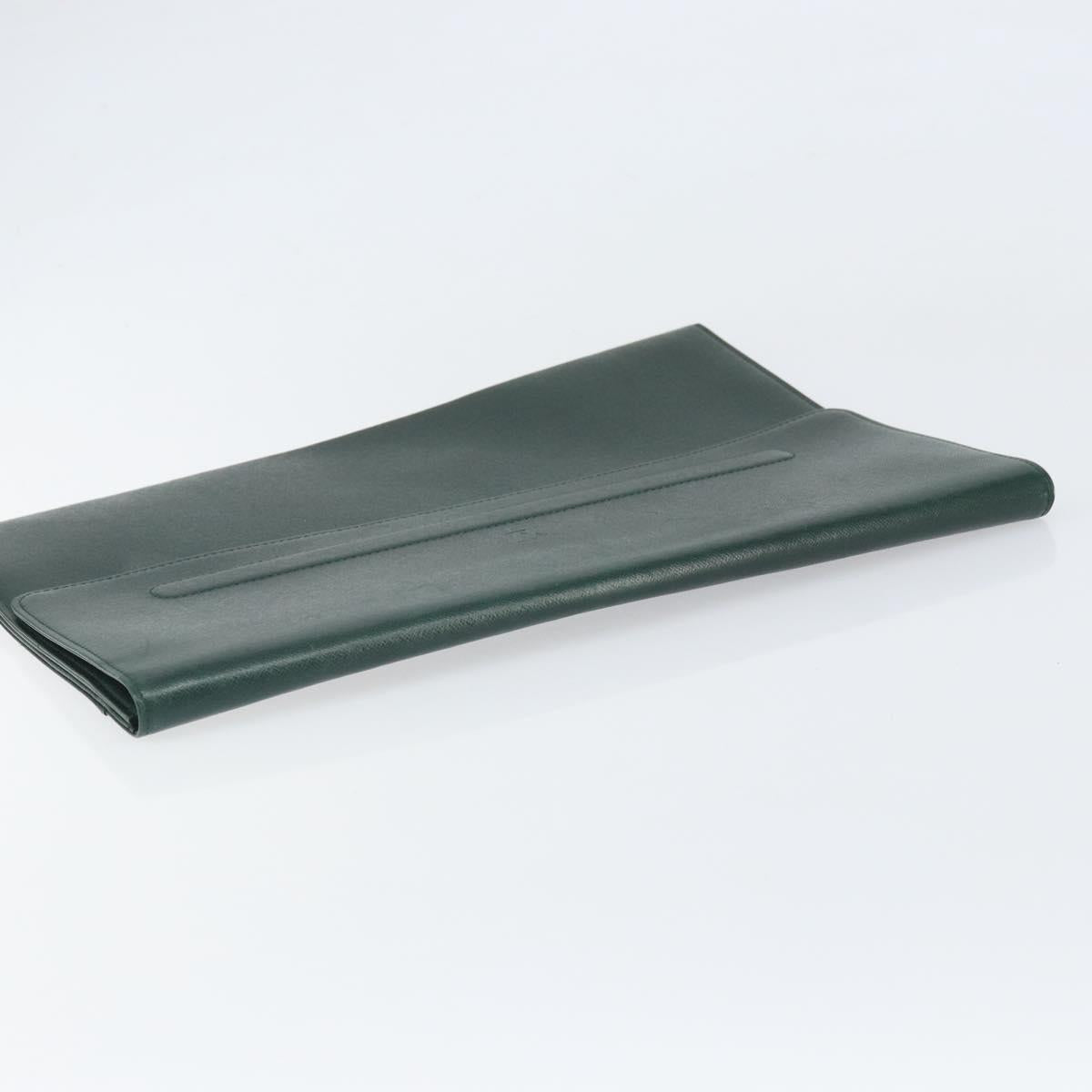 LOUIS VUITTON Taiga Posh Papier Clutch Bag Epicea M64338 LV Auth bs33012