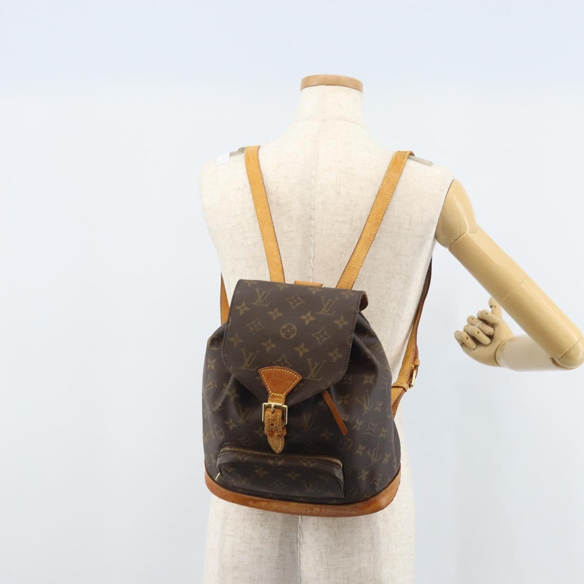 LOUIS VUITTON Monogram Montsouris MM Backpack M51136 LV Auth bs33016