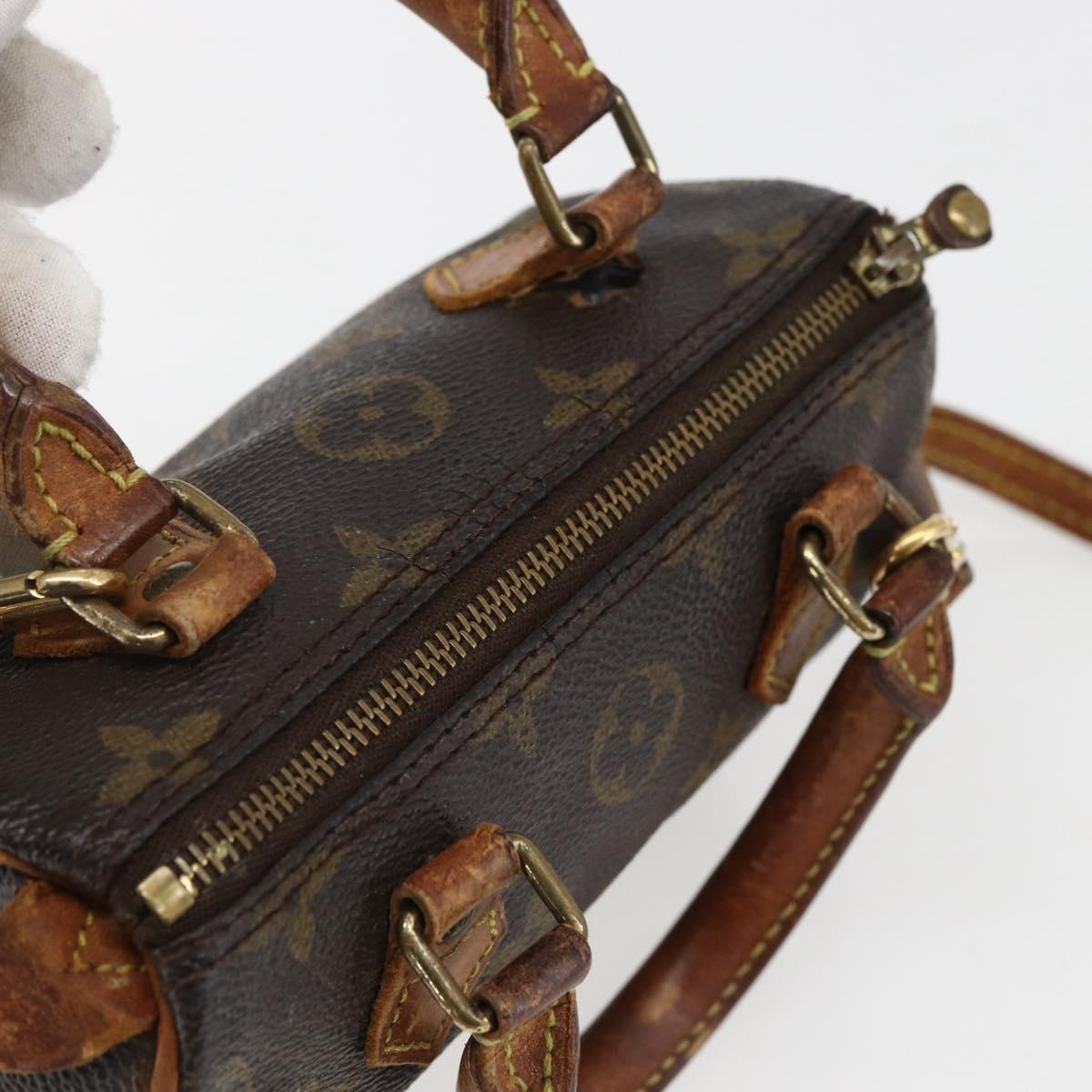 LOUIS VUITTON Monogram Mini Speedy Hand Bag M41534 LV Auth bs33018