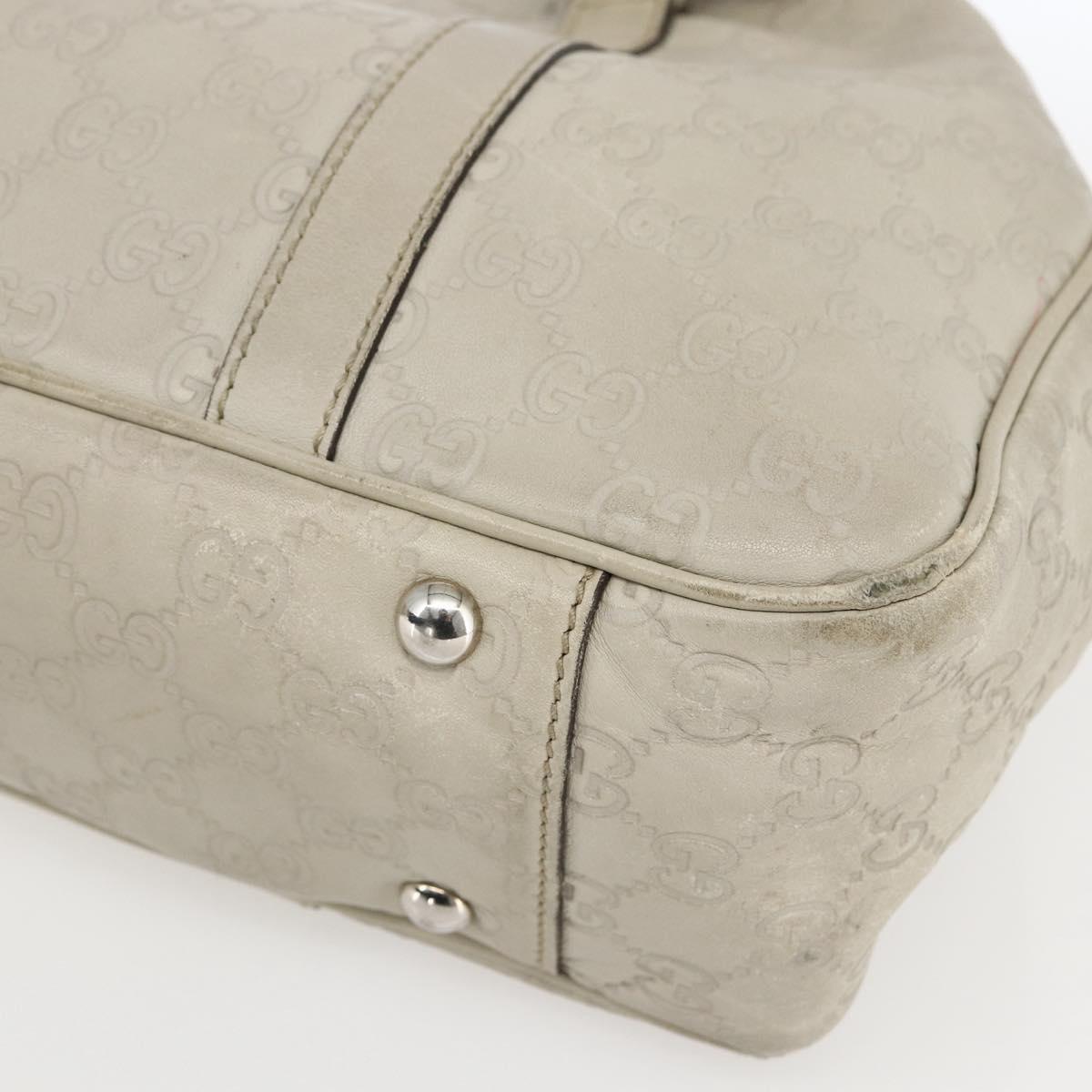 GUCCI GG Canvas Guccissima Tote Bag Leather Beige Gold 232957 Auth bs33021